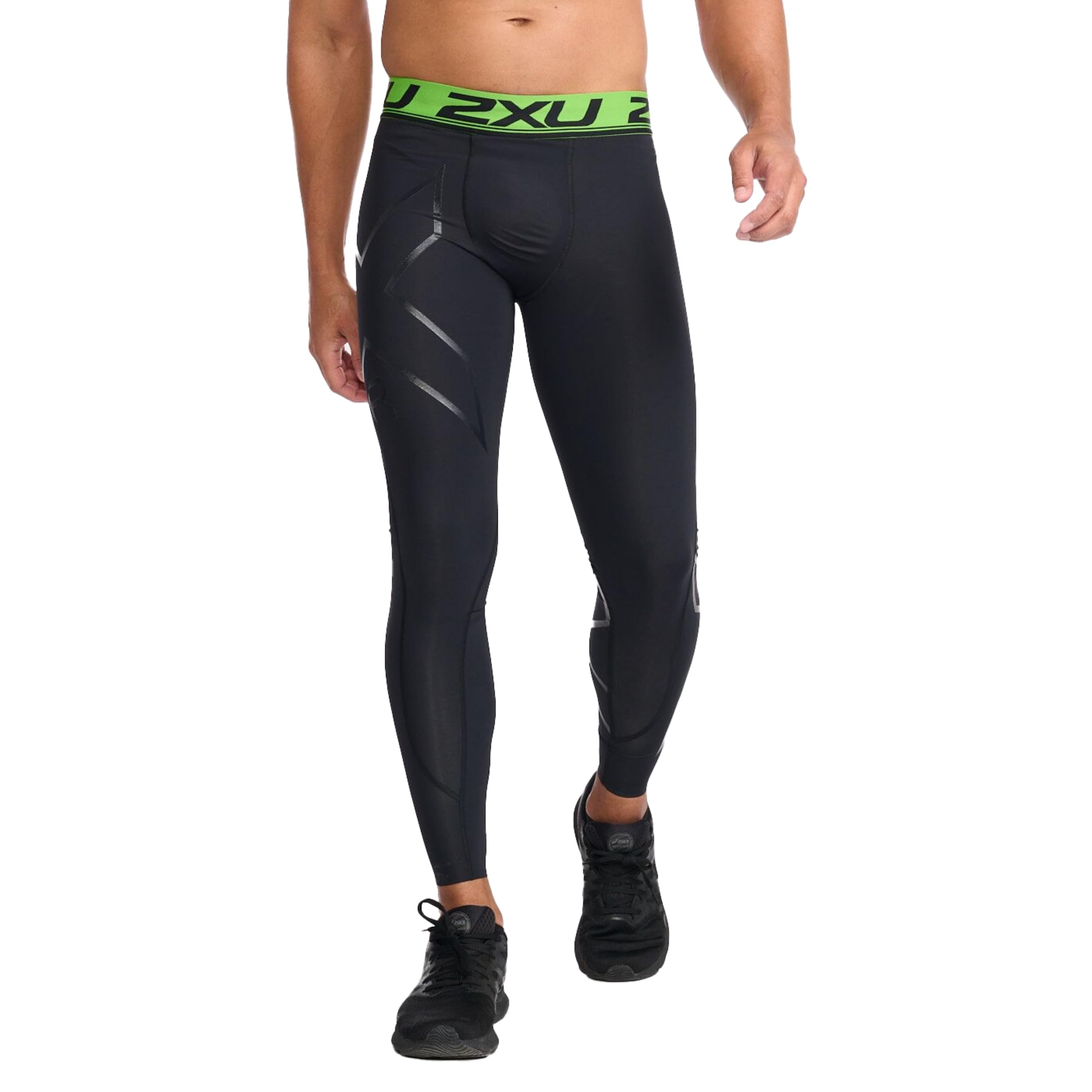 2XU Men's Compression Tights - Post Workout Recovery for Running & Gym