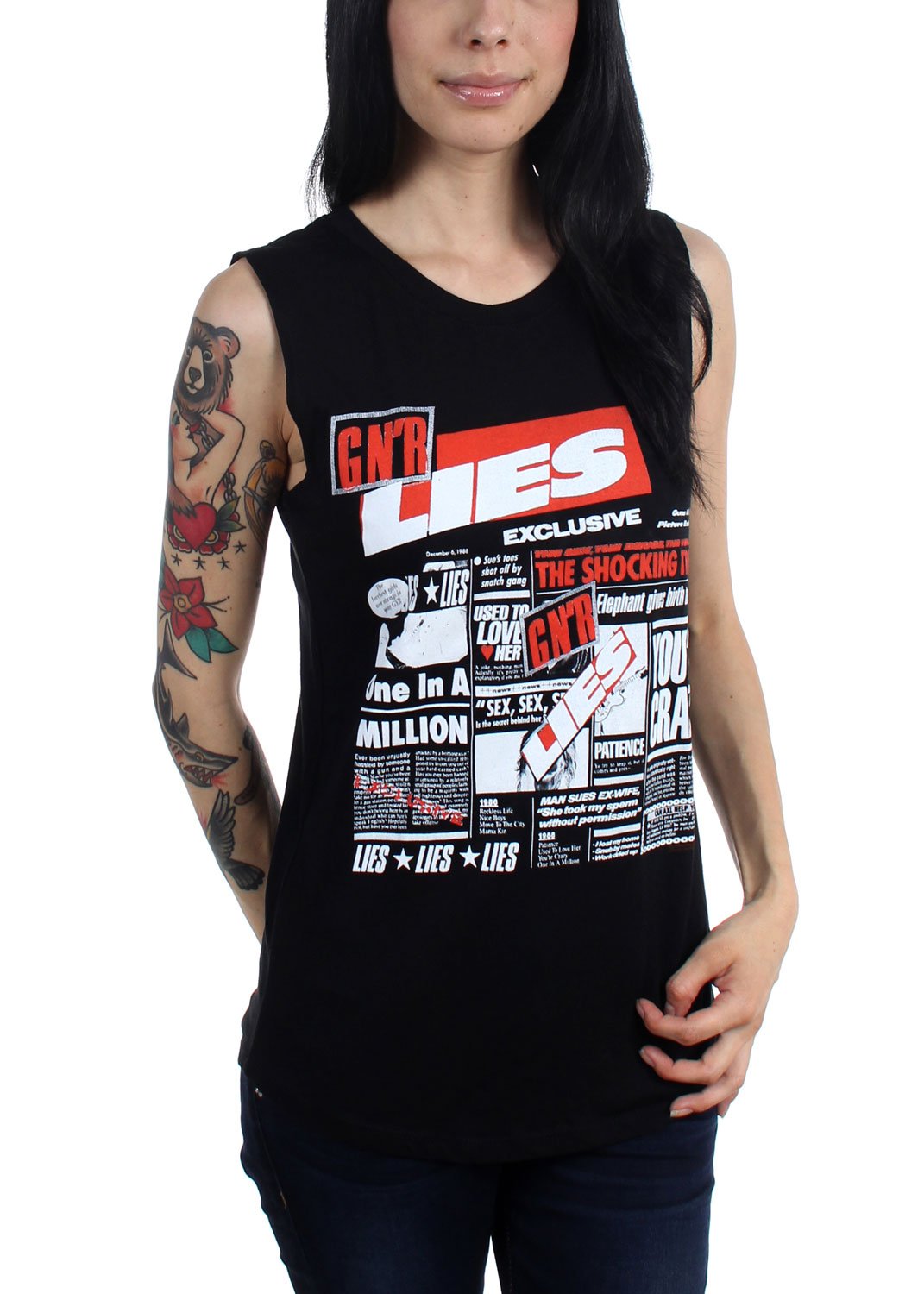 Guns N Roses Women's Lies Cover Tank Top - Vintage Band Tee for Concerts, Casual Wear & Rock Music Fans