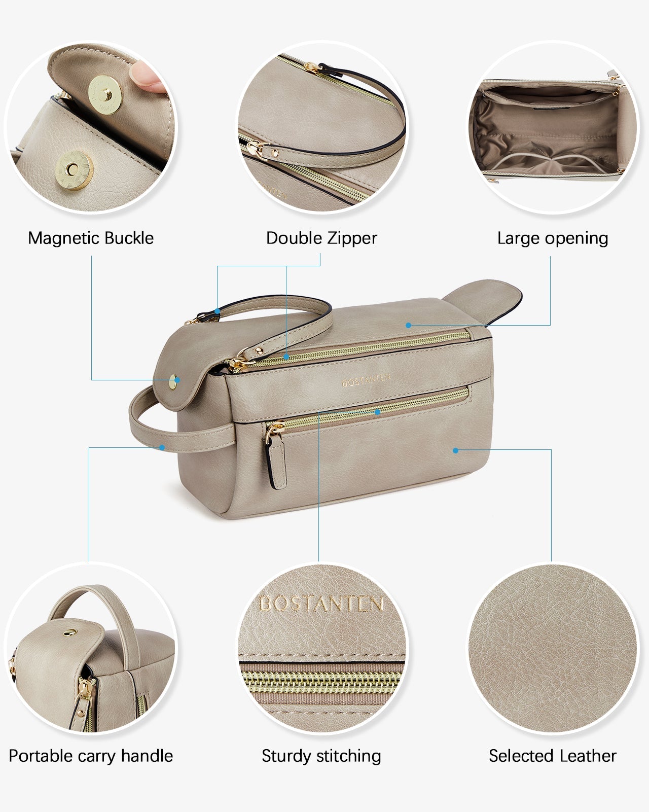 Stylish Travel Toiletry Bag for Women & Men - Waterproof Cosmetic Makeup Organizer | Perfect for Gym, Vacation & Business Trips