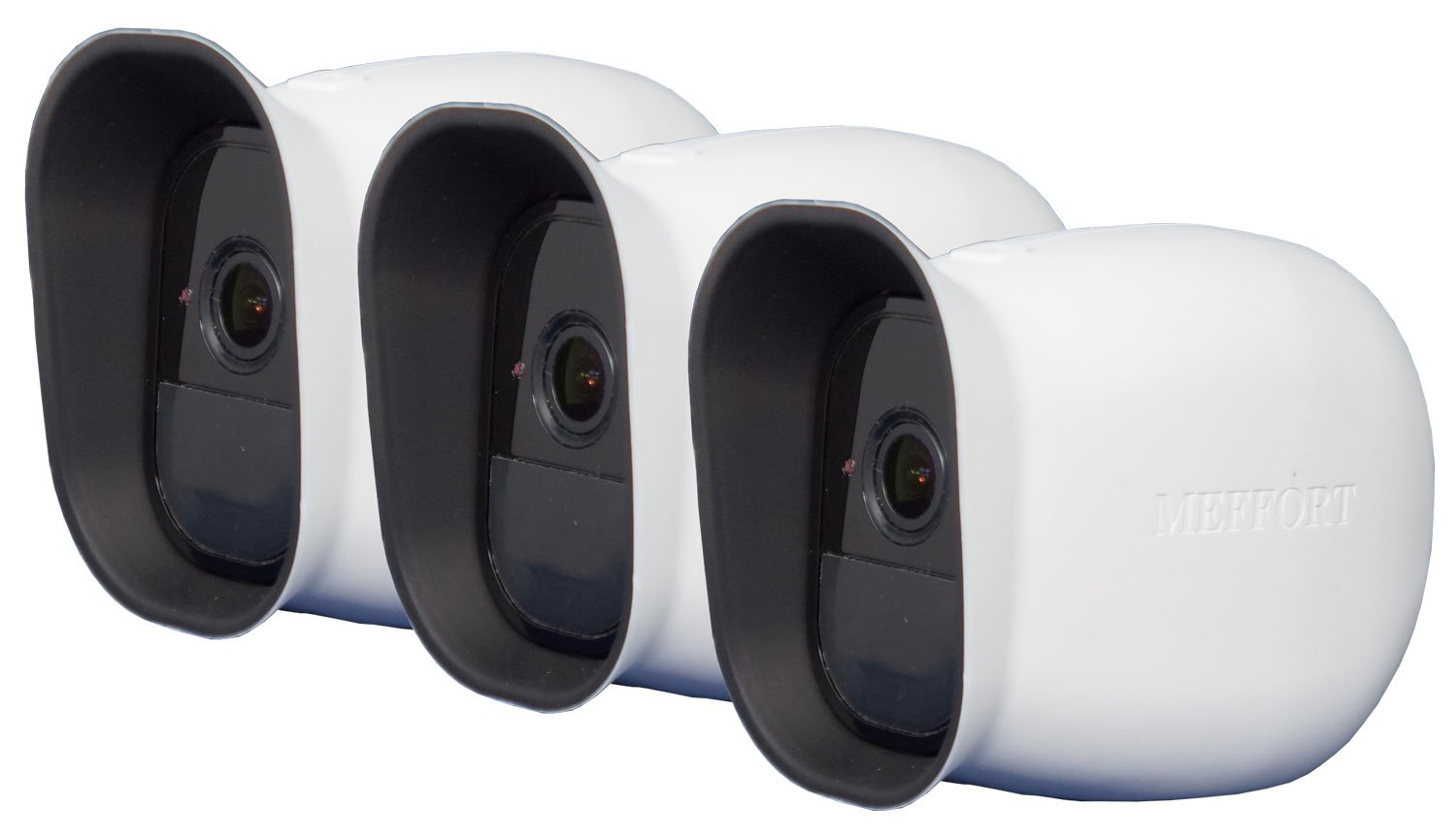 Dual Layer Sunshade Silicone Cover for Arlo Pro & Pro 2 Security Cameras - Clear Night Vision, UV & Weather Protection (3-Pack, White) - Ideal for Outdoor Home Security & Weatherproofing