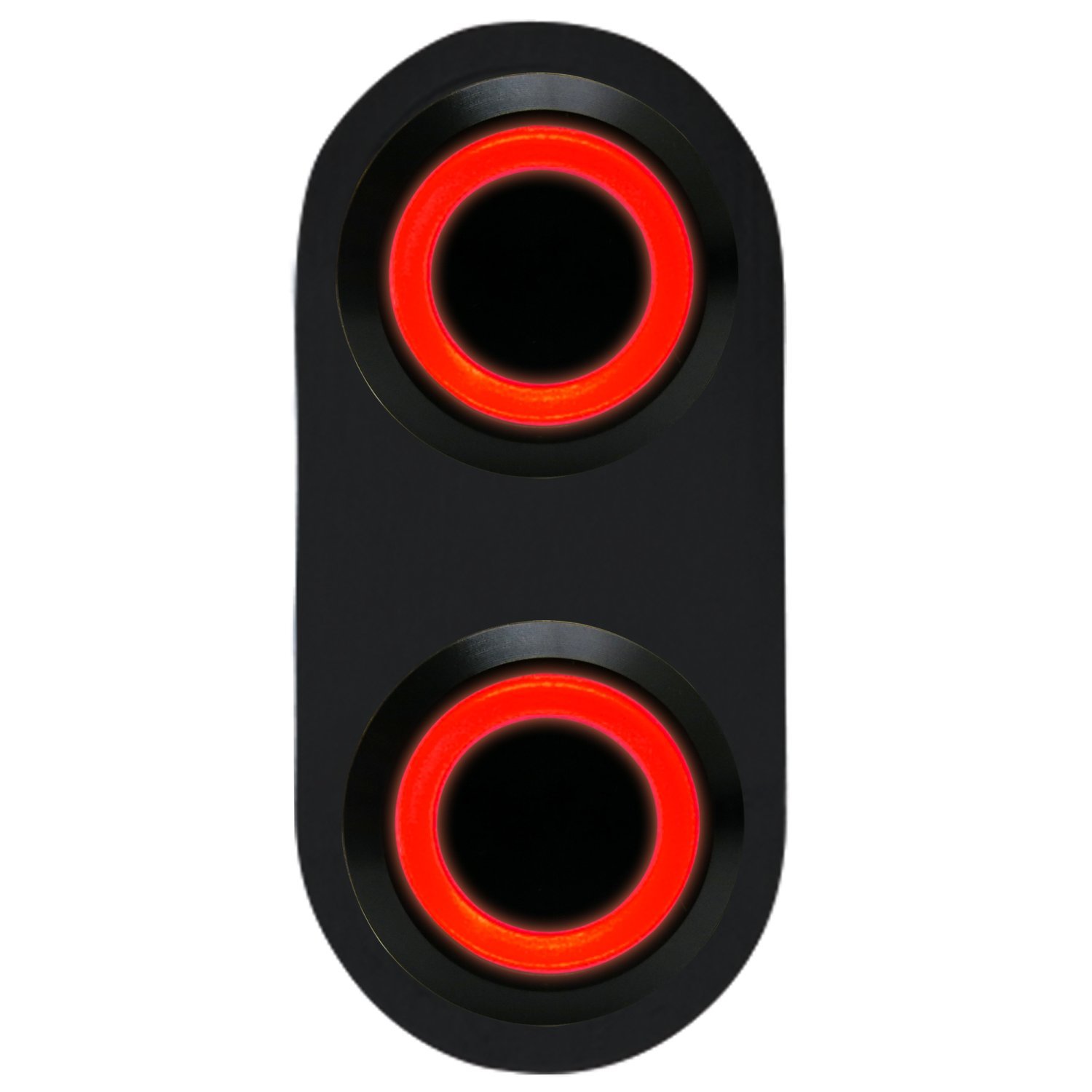 Keep It Clean 18616 Daytona Black Light Switch with Red LED Illumination - Single Pole Rocker Switch for Home, Office, and Commercial Use