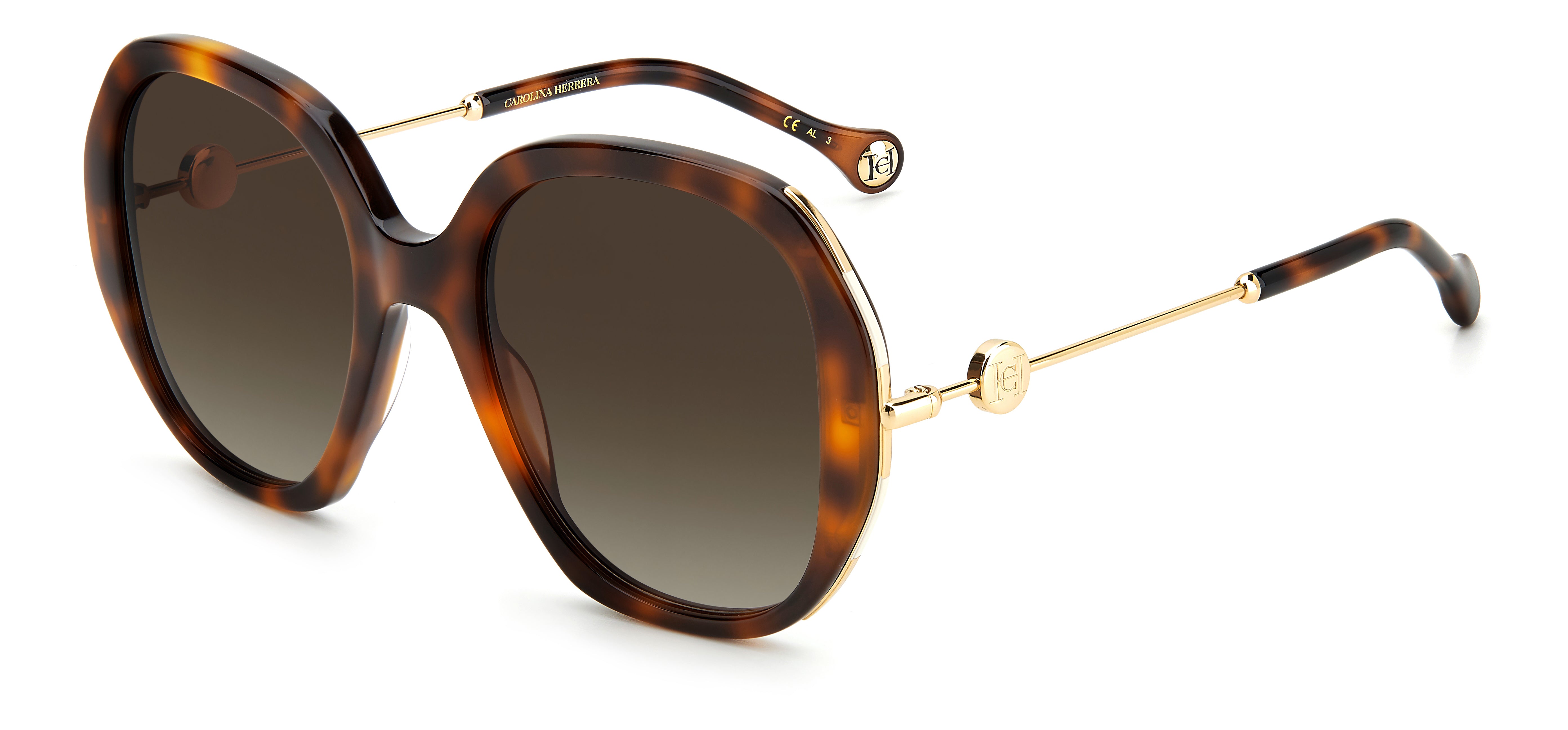 CAROLINA HERRERA CH 0019/S 05L 5421 Polarized Sunglasses for Women - Luxury Designer Shades with UV Protection - Perfect for Beach, Driving & Outdoor Activities