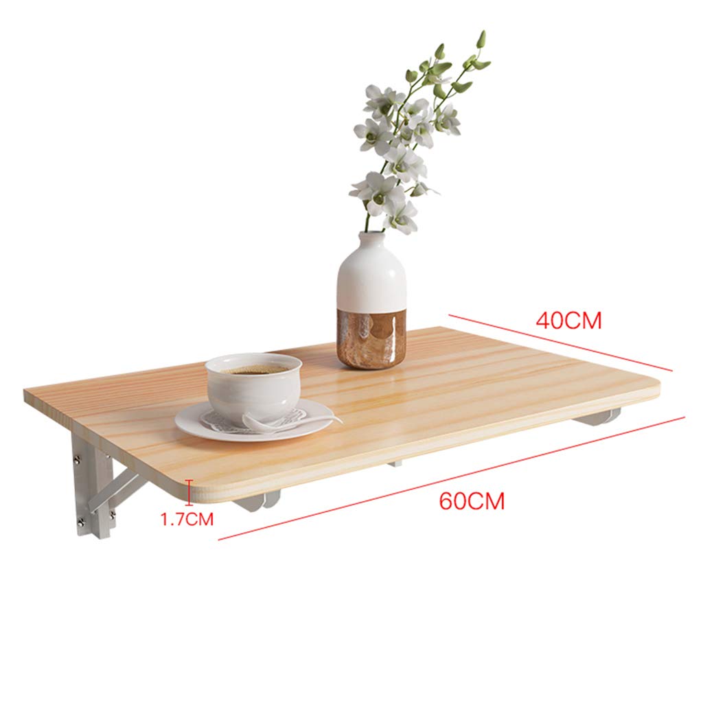 Foldable Wall Mounted Workbench & Drop Leaf Table - Solid Wood Collapsible Dining Desk, Study Table, Bar Counter - Perfect for Small Spaces, Home Office & Kitchen