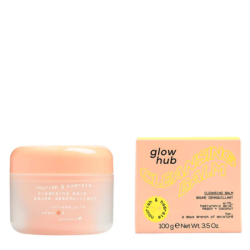 Glow Hub Nourishing & Hydrating Cleansing Balm - Gentle Makeup Remover & Deep Cleanser for Dry & Sensitive Skin | Perfect for Nighttime Skincare Routine & Travel Essentials