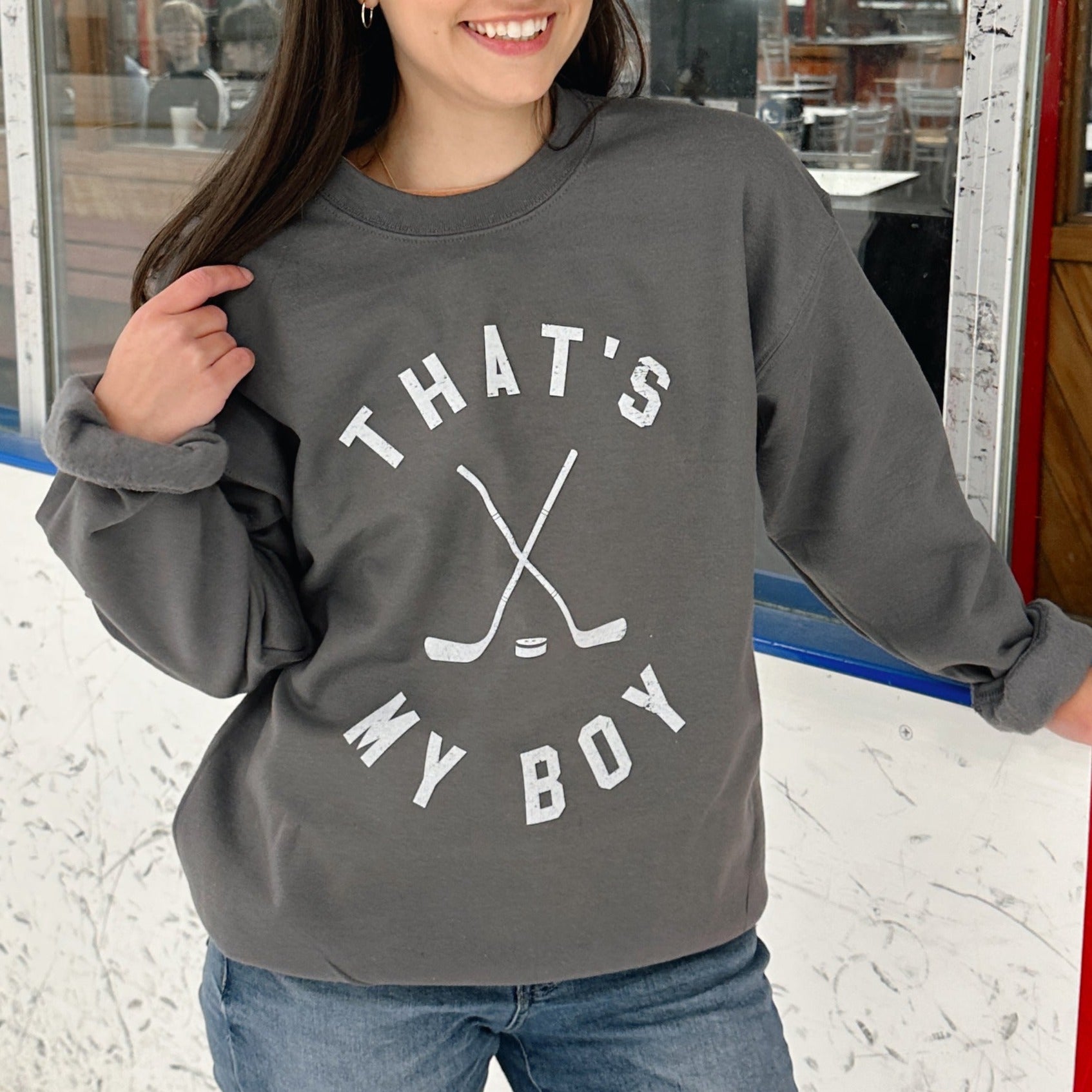 That's My Boy Hockey Jersey - Custom Hockey Apparel for Kids & Youth - Perfect for Games, Practices & Fan Support