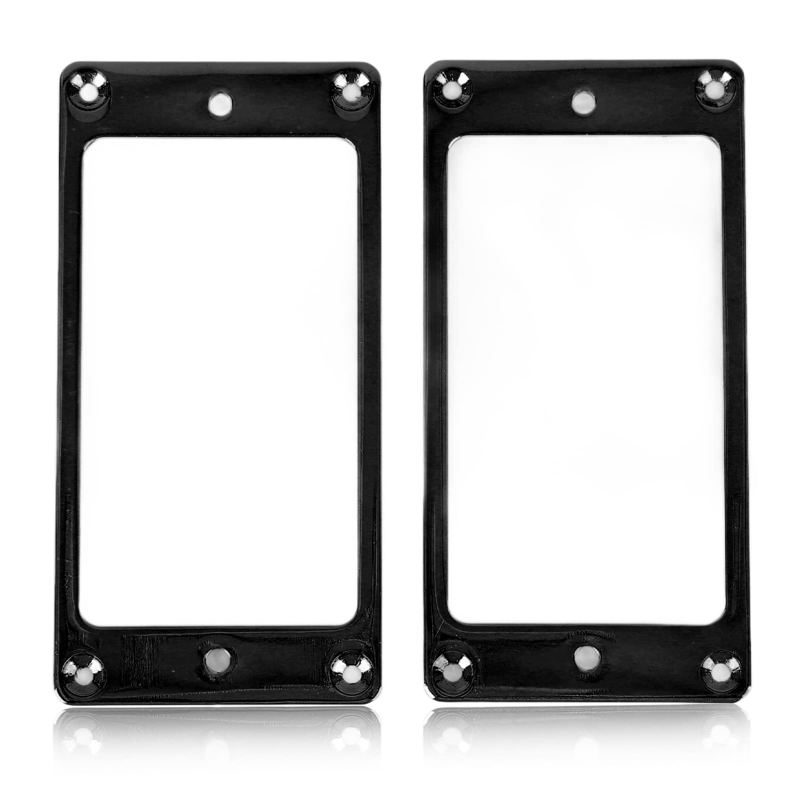 2Pcs Black Humbucker Pickup Mounting Rings for Electric Guitar - Metal Replacement Pickup Frames for Humbucker Pickups - Perfect for Guitar Repair, Upgrades & DIY Projects