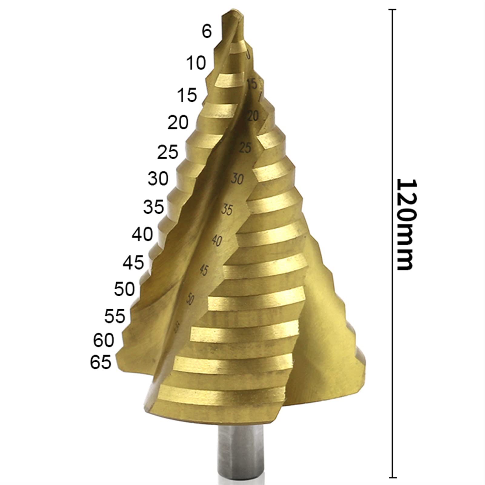 Pagoda Shape HSS Triangle Shank 3R Spiral Step Drill Bit Set (6-65mm) for Metal & Steel - High Speed Steel Cone Drill Bit for Power Tools - Perfect for DIY Projects, Metalworking & Home Repairs