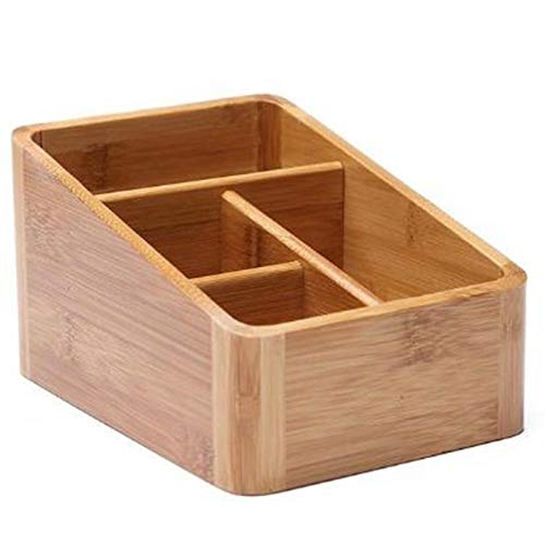 XWWDP Wooden Remote Control Holder & Organizer Box - Keychain, Cosmetics, Receipt Storage - Perfect for Living Room, Bedroom, and Office Organization