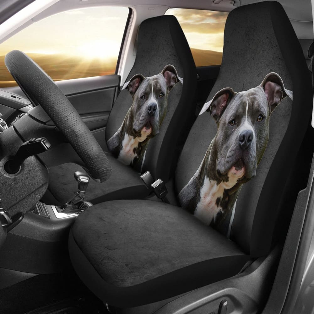 Premium Pit Bull Dog Print Car Seat Covers - Durable & Stylish Pet Accessories for Trucks, SUVs & Cars - Perfect for Dog Lovers & Pet Owners