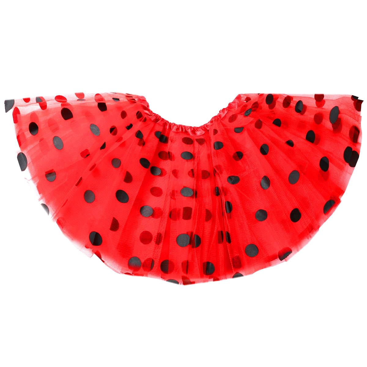 Festive Red Christmas Tutu Skirt with Polka Dots - Santa Inspired Layered Dance Skirt for Women | Perfect for Holiday Parties, Performances & Festive Photo Shoots