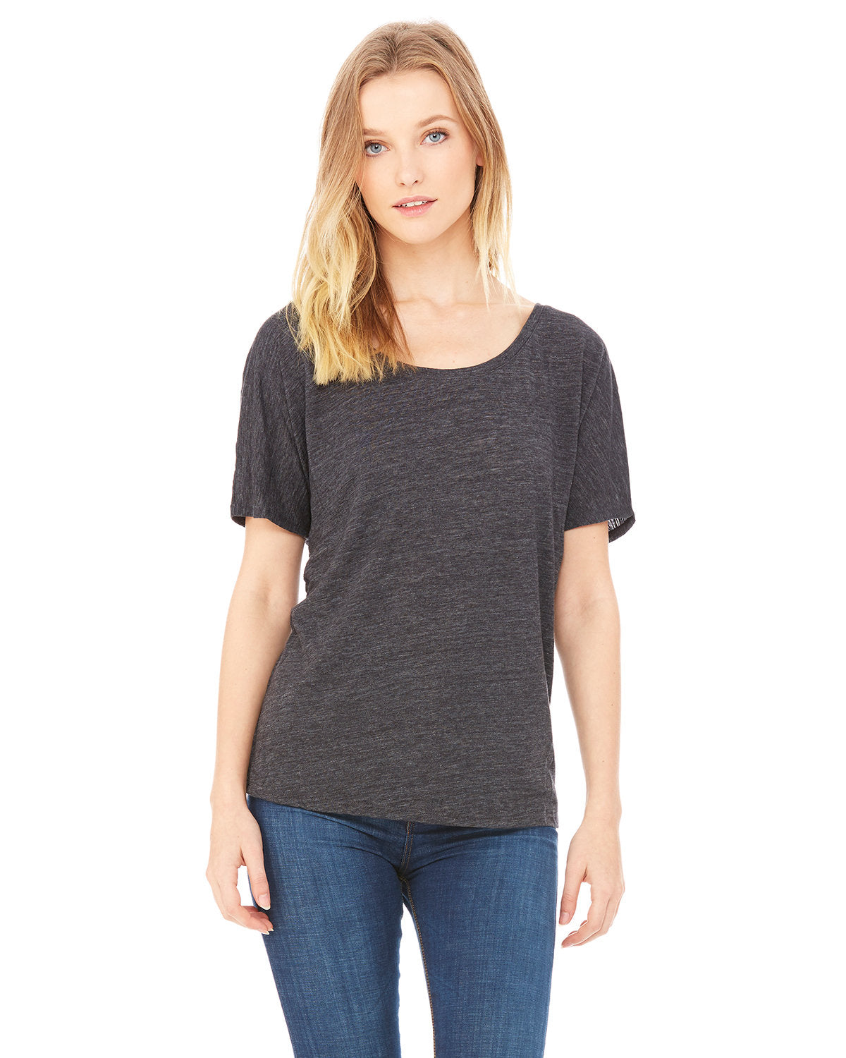 Bella + Canvas 8816 Women's Soft Slouchy Scoop Neck T-Shirt - Comfortable Casual Tee for Everyday Wear, Lounge, and Outfits