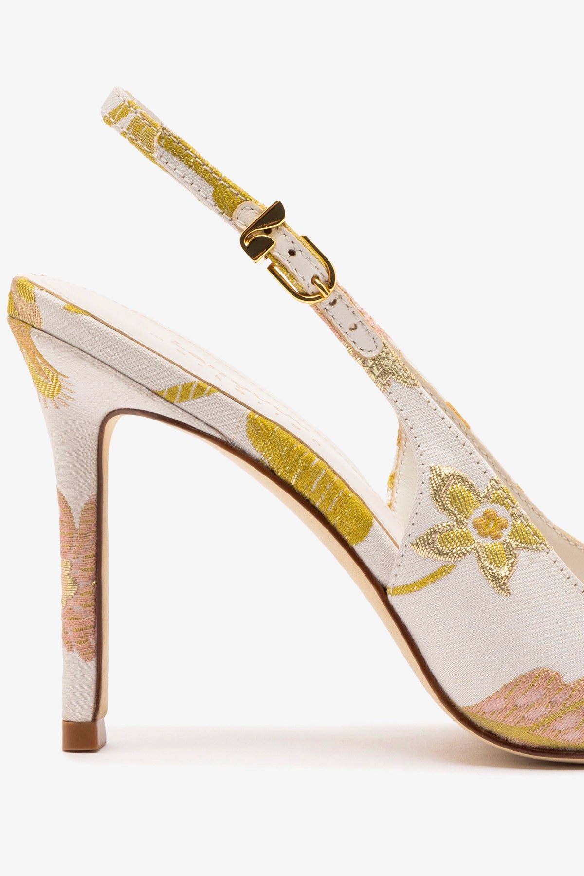 Larroudé x Markarian Kaitlan Pump Shoes - Elegant Yvette Floral Brocade Heels for Women | Perfect for Weddings, Parties & Special Occasions