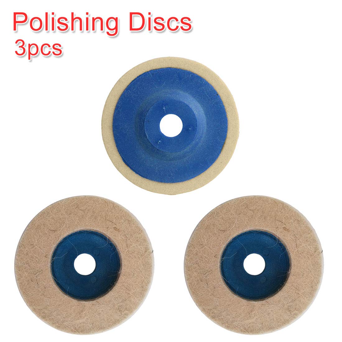 3-Pack 4 Inch Wool Polishing Pads for Angle Grinder - Buffing & Polishing Wheel Discs for Metal, Marble, Glass & Ceramics - Perfect for DIY Projects, Auto Detailing & Stone Restoration