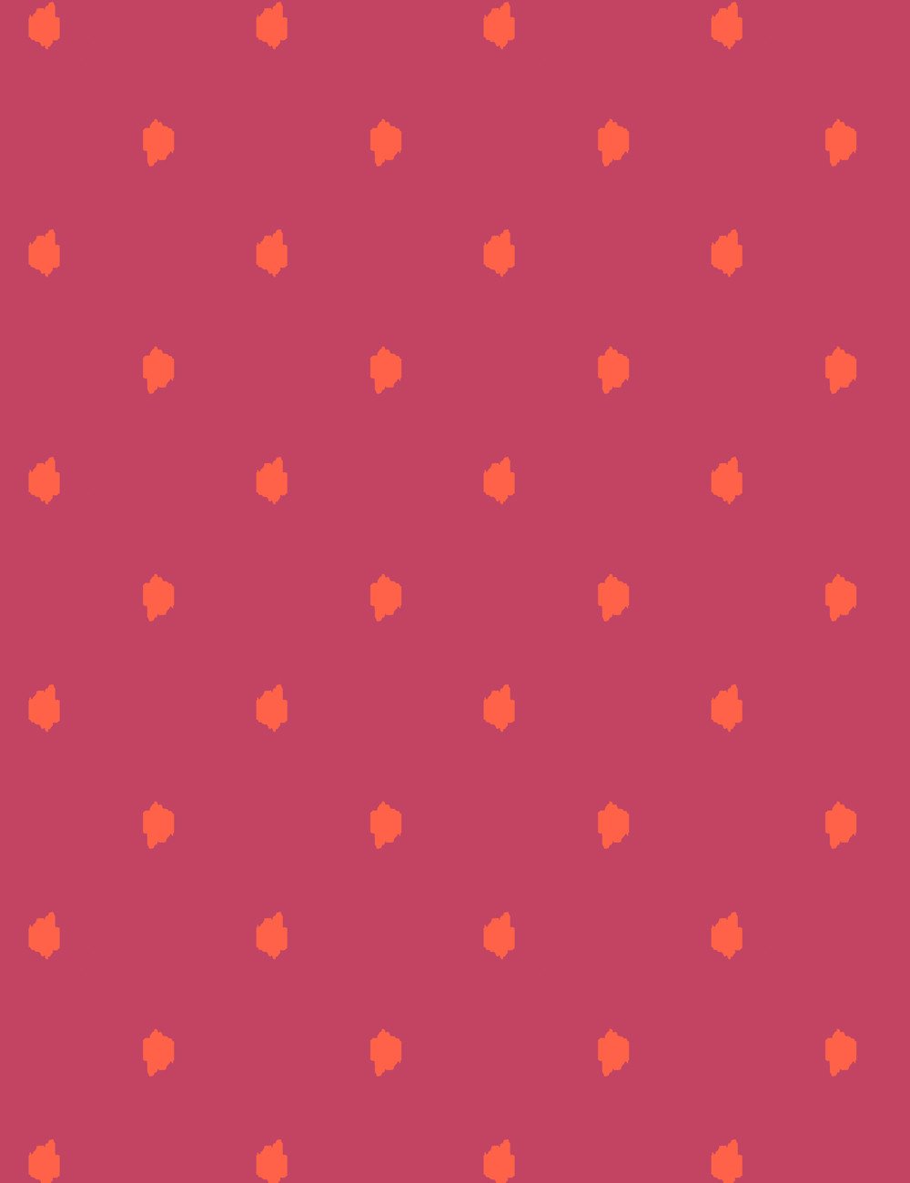 Medina Dot Wallpaper by Wallshoppe - Persimmon & Rose Peel and Stick Wallpaper | Perfect for Bedroom, Nursery, and Home Office Decor