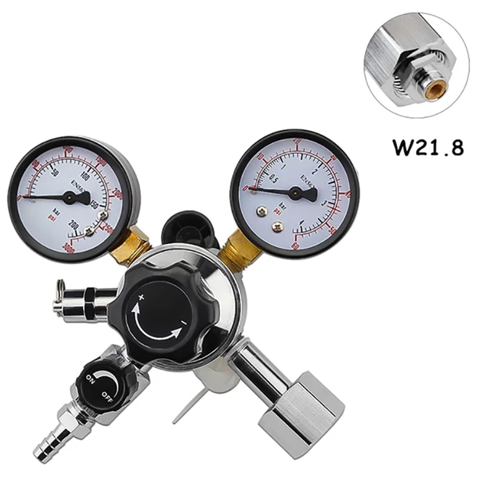 Home Brew Beer CO2 Regulator with Pressure Relief Valve, 5/16