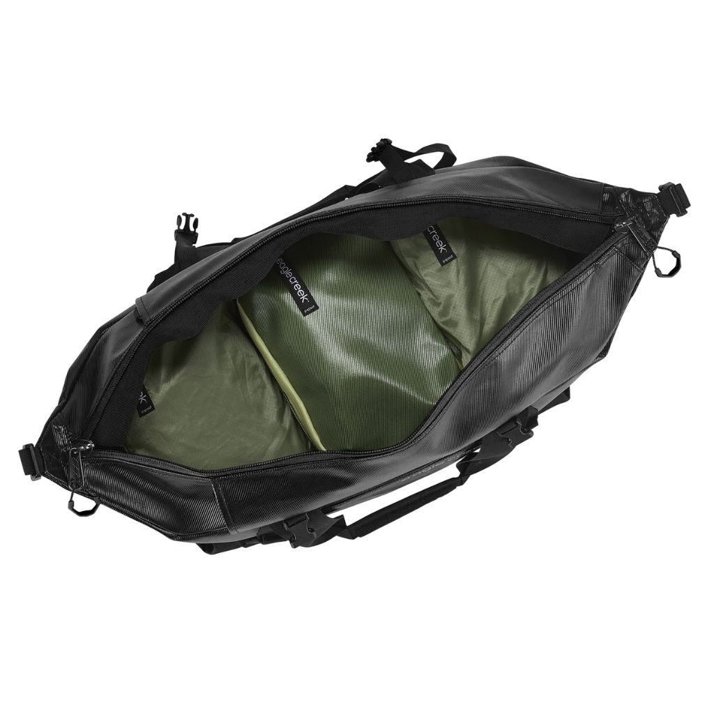 Eagle Creek Migrate 40L Ultra Tough Duffel Backpack - Waterproof Travel Bag for Men & Women | Perfect for Camping, Hiking & Airplane Carry-On | Black
