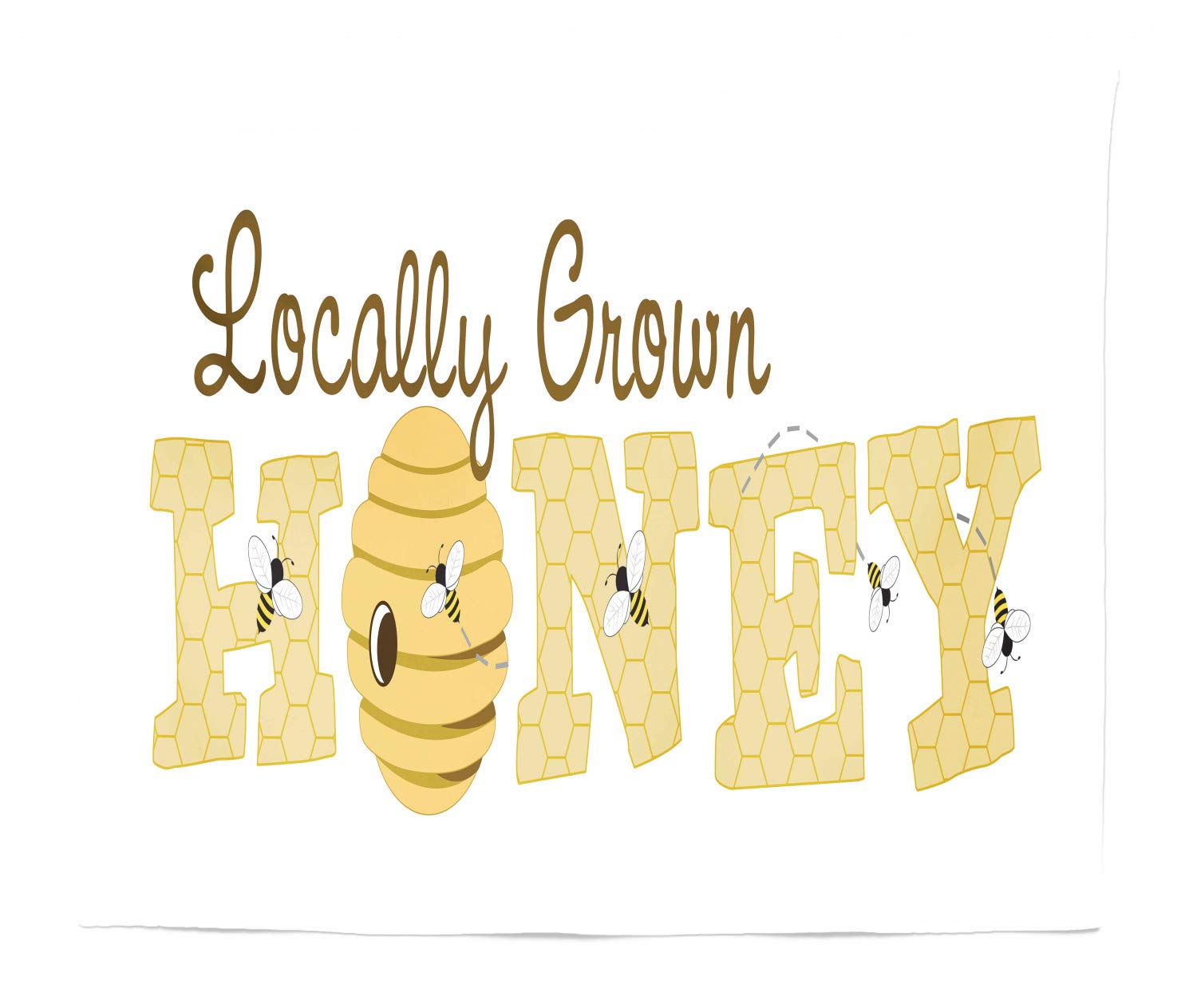 Ambesonne Honey Bee Tapestry King Size - Wall Hanging Bedspread for Home Decor