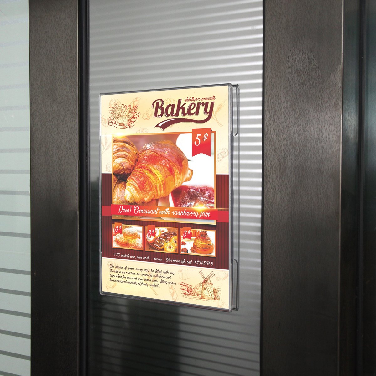 Niubee 8.5x11 Inch Clear Acrylic Wall Mount Sign Holder with Strong Double-Sided Adhesive Tape - No Drilling Required (30 Pack) - Perfect for Office, Home, Store, Restaurant & Retail Displays