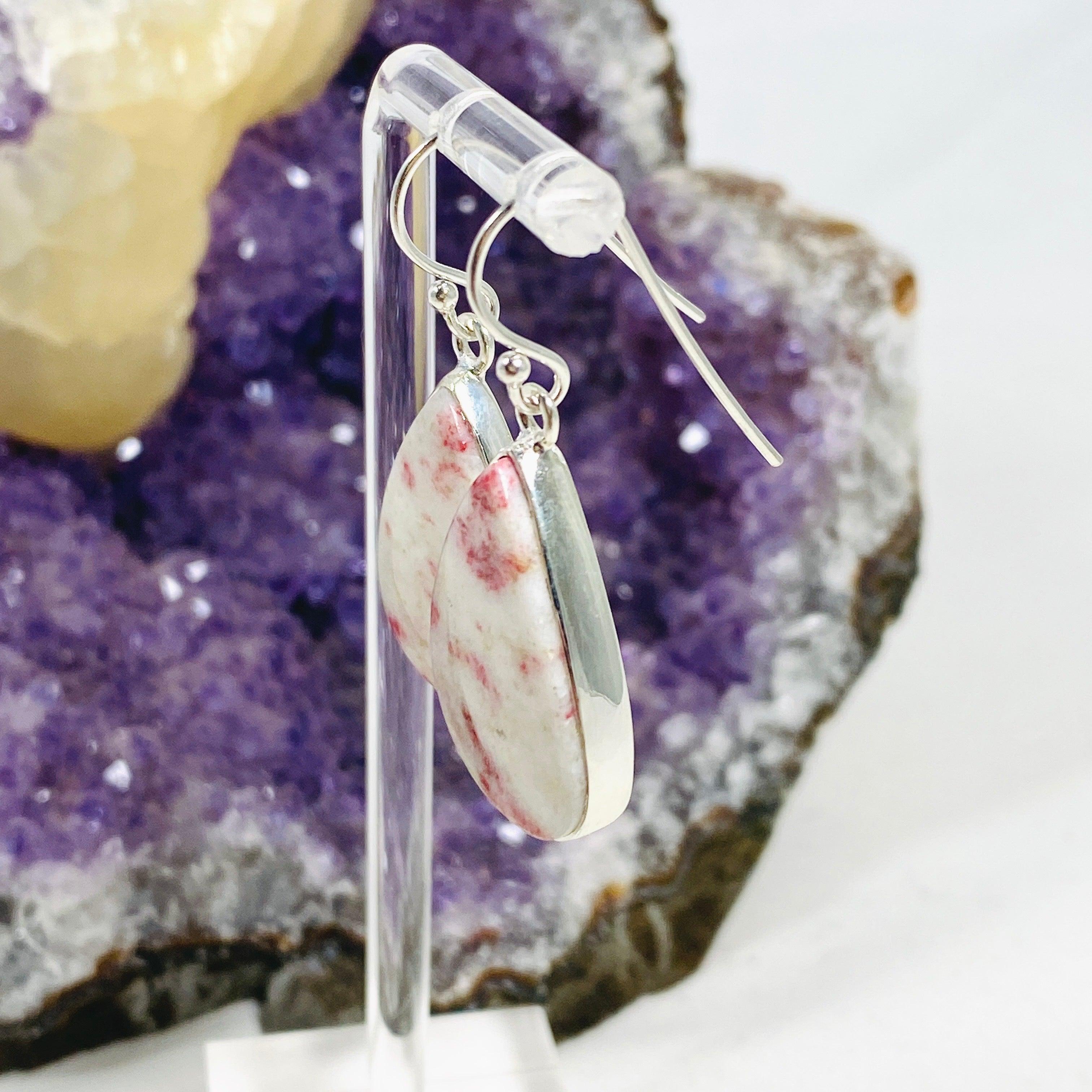 Exquisite Cinnabar Teardrop Earrings KEGJ1424 - Handcrafted Red Gemstone Dangle Earrings for Women - Perfect for Weddings, Parties & Special Occasions