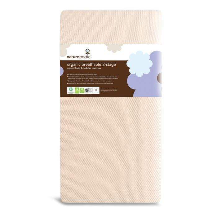 Naturepedic Organic Breathable 2-Stage Baby Crib Mattress - Non-Toxic, Waterproof & Hypoallergenic for Newborns & Toddlers - Perfect for Nursery & Daycare Use