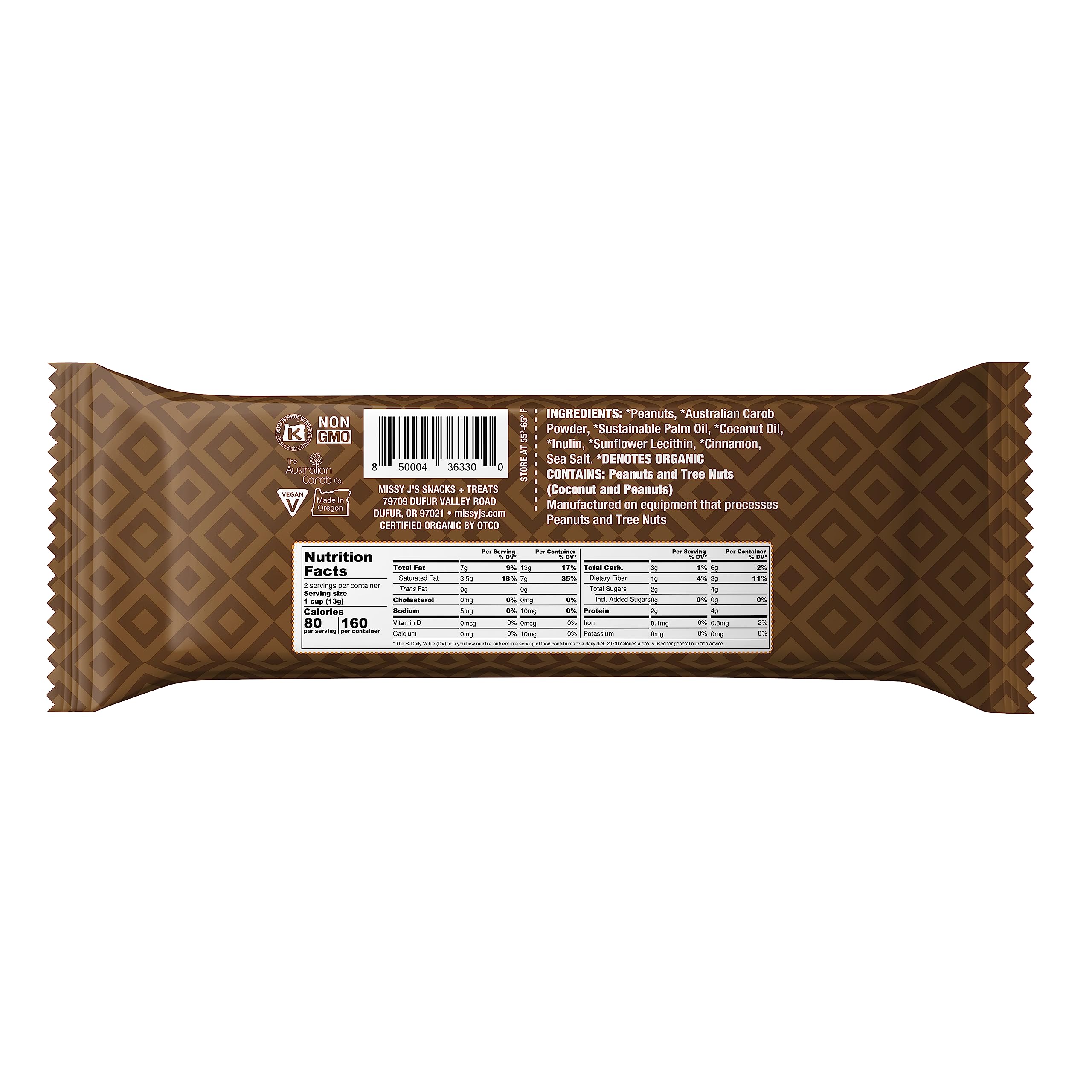 Organic Carob Dark Delights Unsweetened Peanut Cups - Vegan, Gluten-Free Chocolate Alternative (3 Pack, 0.9 Oz Each) | Healthy Snacks, Dessert Treats & Gift Ideas for Plant-Based Diets