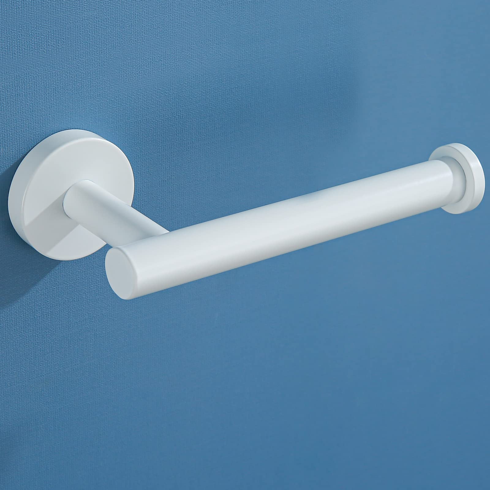 SEABEFORE White Toilet Paper Holder - Wall-Mounted Bathroom Tissue Roll Dispenser - Perfect for Modern Homes, Apartments & Restrooms