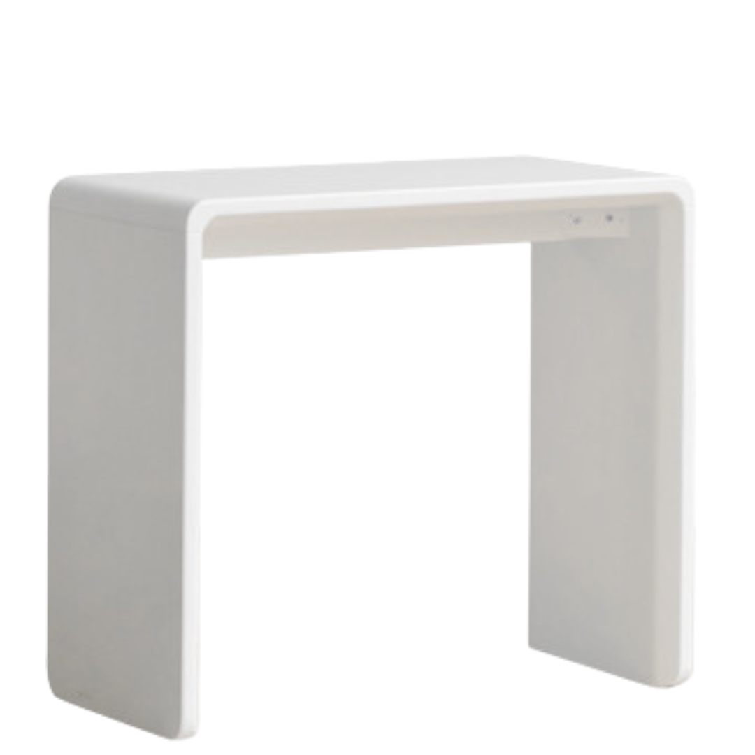 22x11x19.7 inch/ 56x28x50cm/ White color/ pine white side table