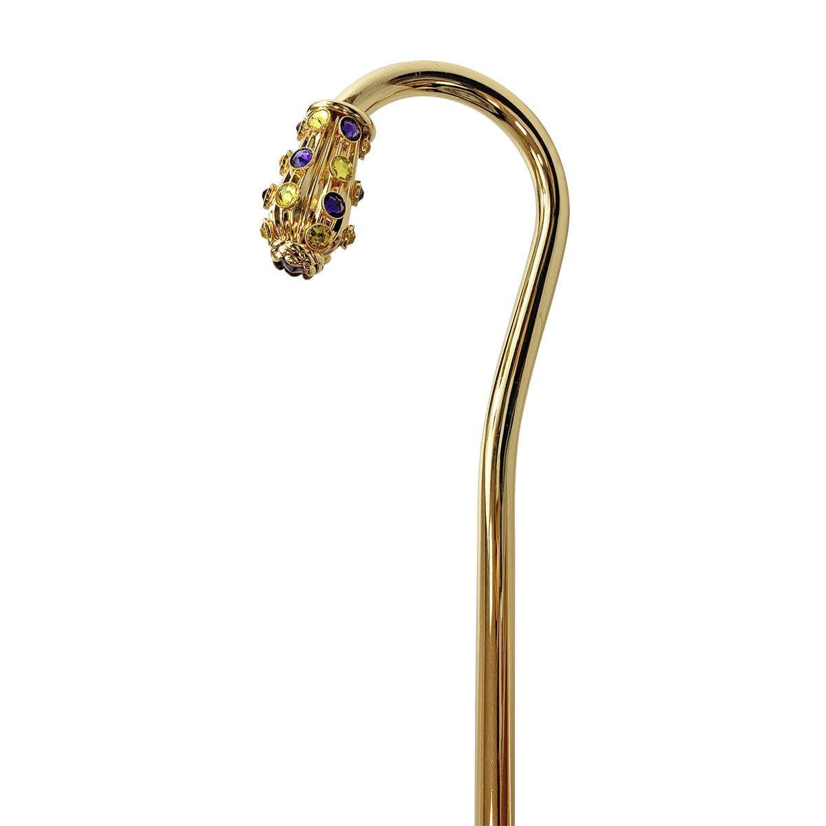 Luxury Purple Umbrella with Yellow Crystals - Elegant Rain Protection for Women, Fashionable Waterproof Parasol for Outdoor Events, Weddings & Special Occasions