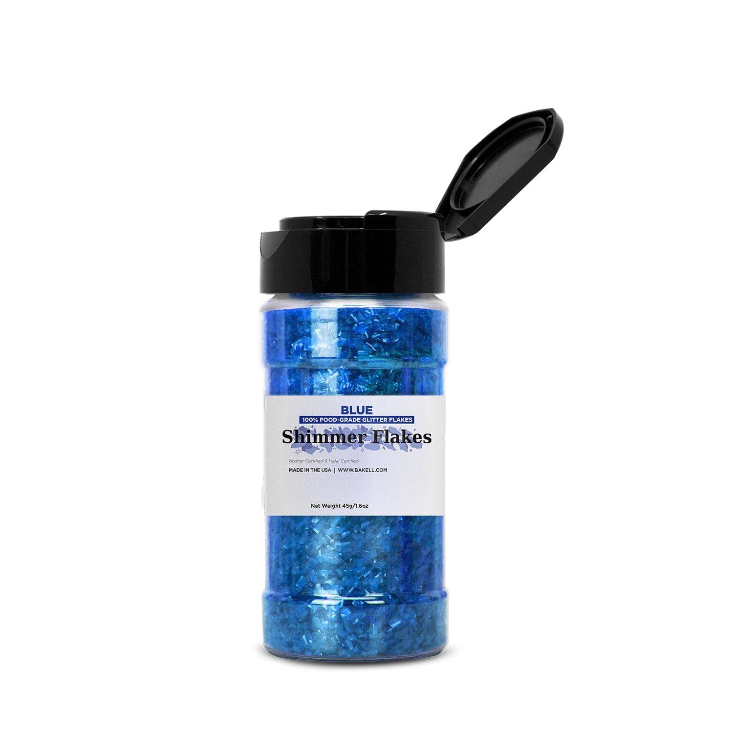 Blue Edible Shimmer Flakes for Baking & Cake Decorating - Food Grade Glitter Dust for Cupcakes, Cookies, Desserts & DIY Crafts