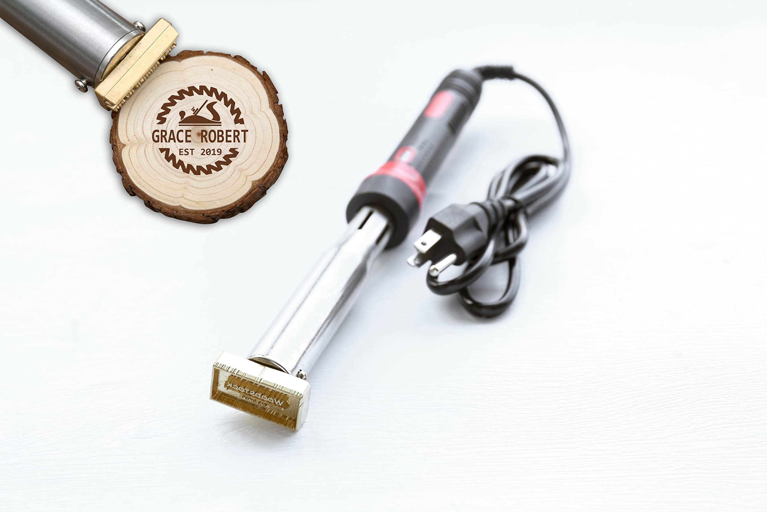 Custom Electric Wood Branding Iron with Personalized Stamp - 200W 110V (2