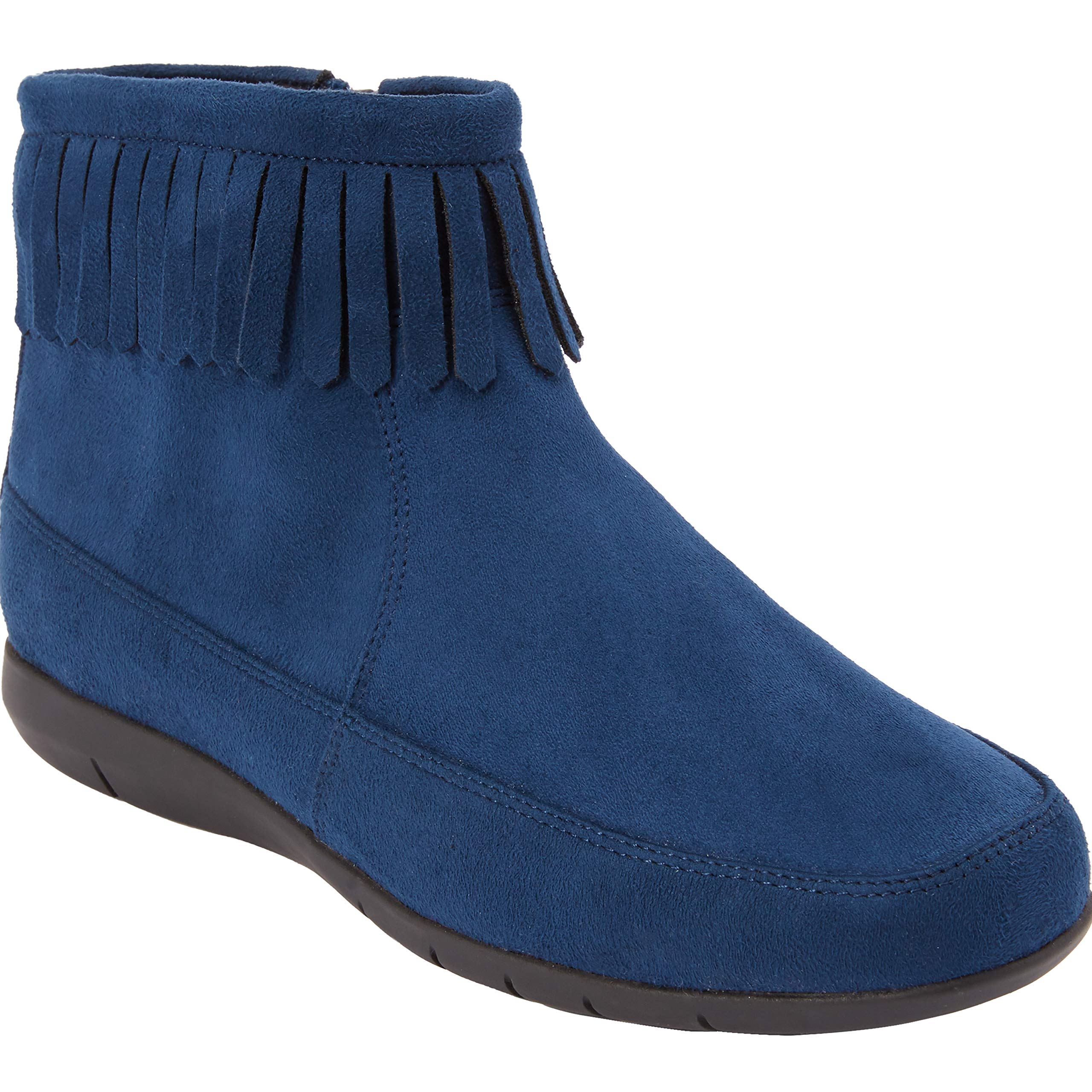 Comfortview Women's Wide Width The Marion Bootie - Stylish & Comfortable Ankle Boots for Fall & Winter | Perfect for Work, Casual Outfits & Outdoor Activities
