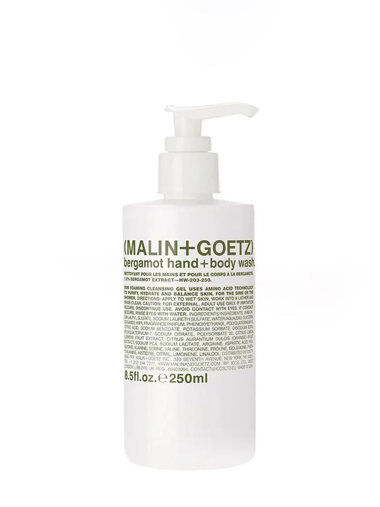 Malin + Goetz Bergamot Hand & Body Wash - Moisturizing Cleanser for Dry Skin - Perfect for Daily Shower & Hand Washing at Home or Gym