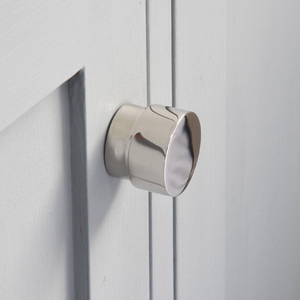Polished Nickel Drum Cabinet Knob - Premium Hardware for Kitchen & Bathroom - Save $20 - Perfect for Drawers, Cabinets & Furniture Upgrades