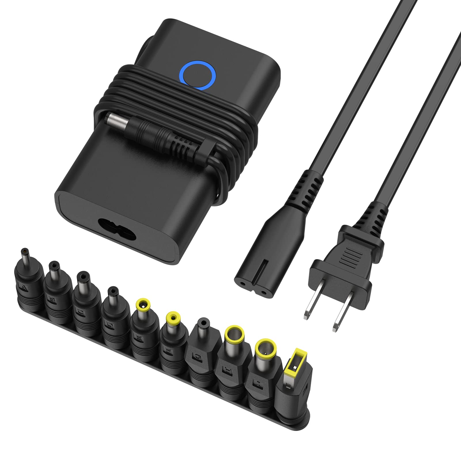 45W Laptop Charger 19.5V 2.31A AC Power Adapter with 10 Connector Tips - Compatible with Asus, Toshiba, Lenovo, Acer, Dell, HP, Samsung & ThinkPad - Perfect for Home, Office, Travel & Remote Work