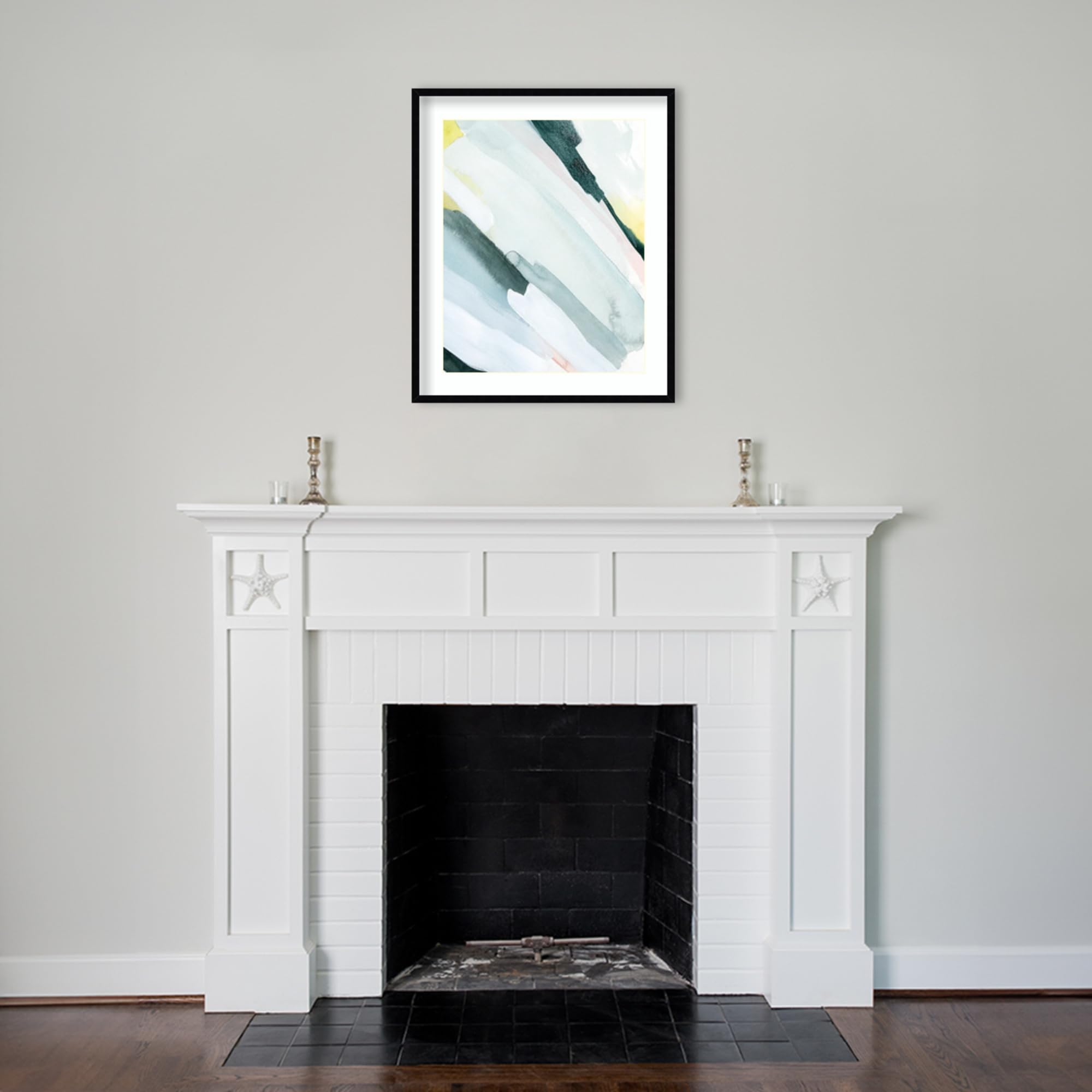 Grace Popp Pastel Sunrise II Abstract Framed Wall Art Print 33x28 - Modern Contemporary Decor for Living Room, Bedroom, Office - Large Framed Painting for Home & Office Decor