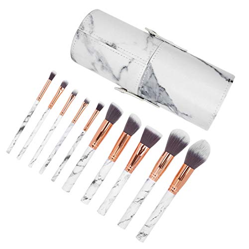Premium Makeup Brush Set with Travel Case - 12 Piece Eyeshadow, Blending & Foundation Brushes for Professional Makeup Application - Perfect for Home, Travel & Salon Use