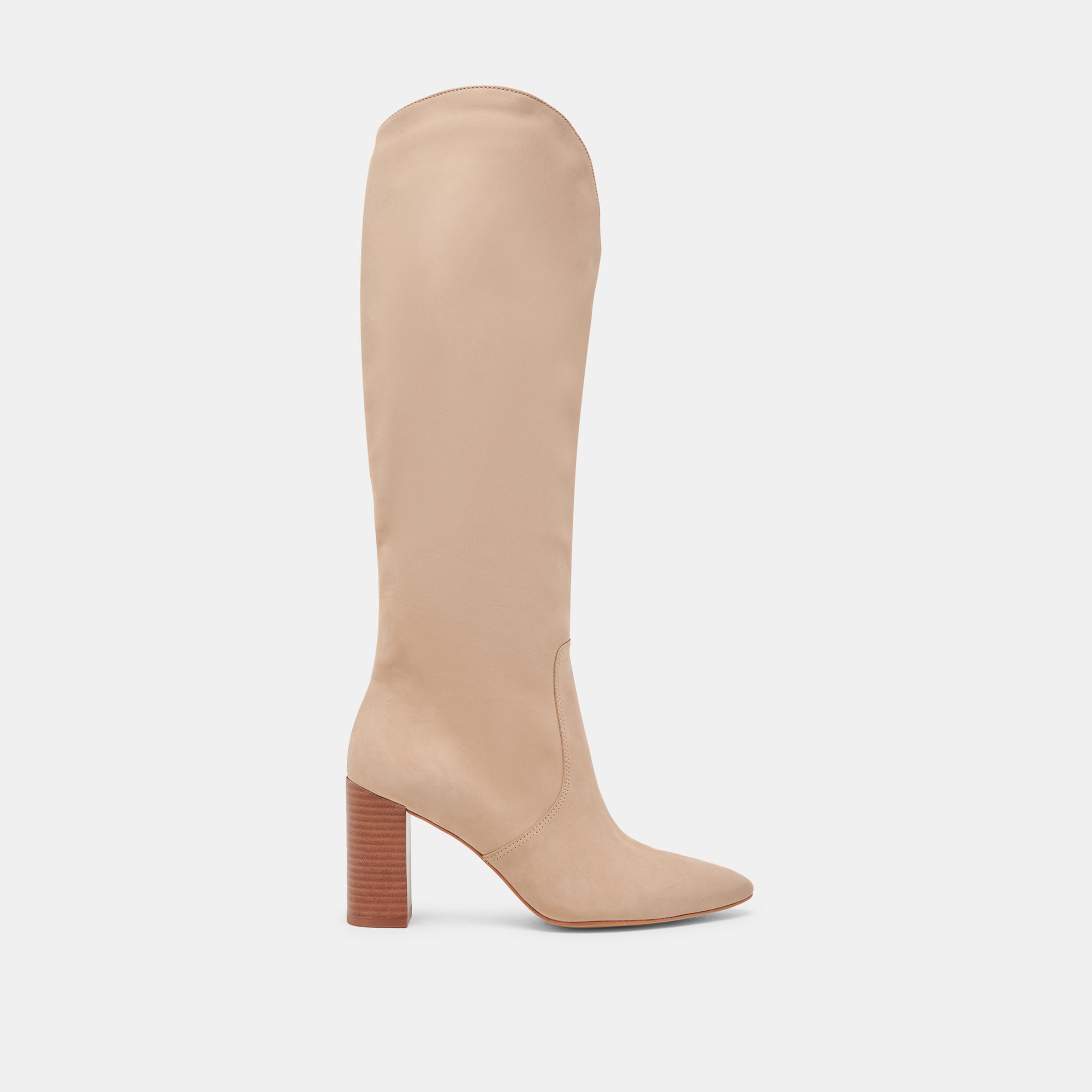 NEDI Wide Calf Boots for Women – Dune Nubuck Leather Mid-Calf Riding Boots – Comfortable & Stylish for Fall, Winter, and Casual Outfits