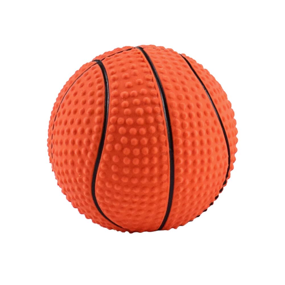 Durable Squeaky Basketball Dog Chew Toy - Interactive Pet Molar Toy for Teeth Cleaning & Playtime - Perfect for Fetch, Training & Indoor/Outdoor Play