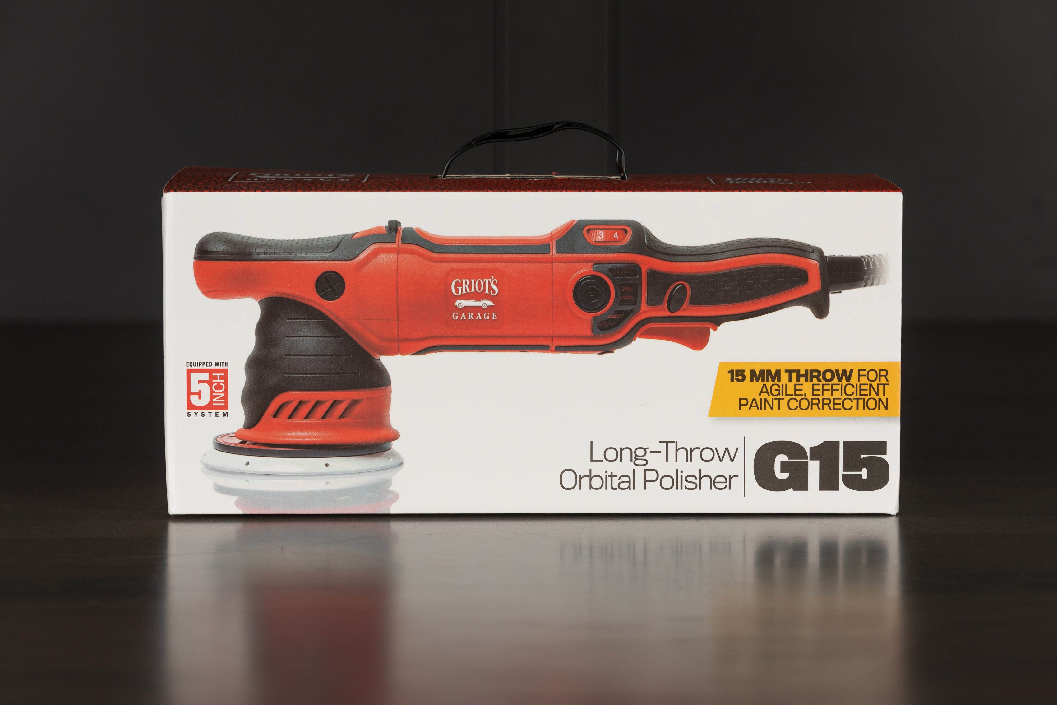 Griot's Garage G15 Long Throw Orbital Polisher - Professional Car Buffer for Paint Correction & Detailing - Perfect for Auto Enthusiasts & Detailing Shops