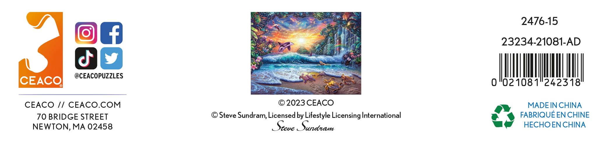 Ceaco 500 Piece Jigsaw Puzzle - Rainbow Cave Foil Puzzle for Adults & Teens - Perfect for Family Game Night, Stress Relief & Home Decor
