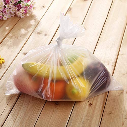 Eco-Friendly Plastic Produce Bags Roll 12x16 Inch - Clear Vegetable, Food, Bread & Grocery Storage Bags, 350 Count/Roll - Perfect for Farmers Markets, Supermarkets & Home Kitchen Organization