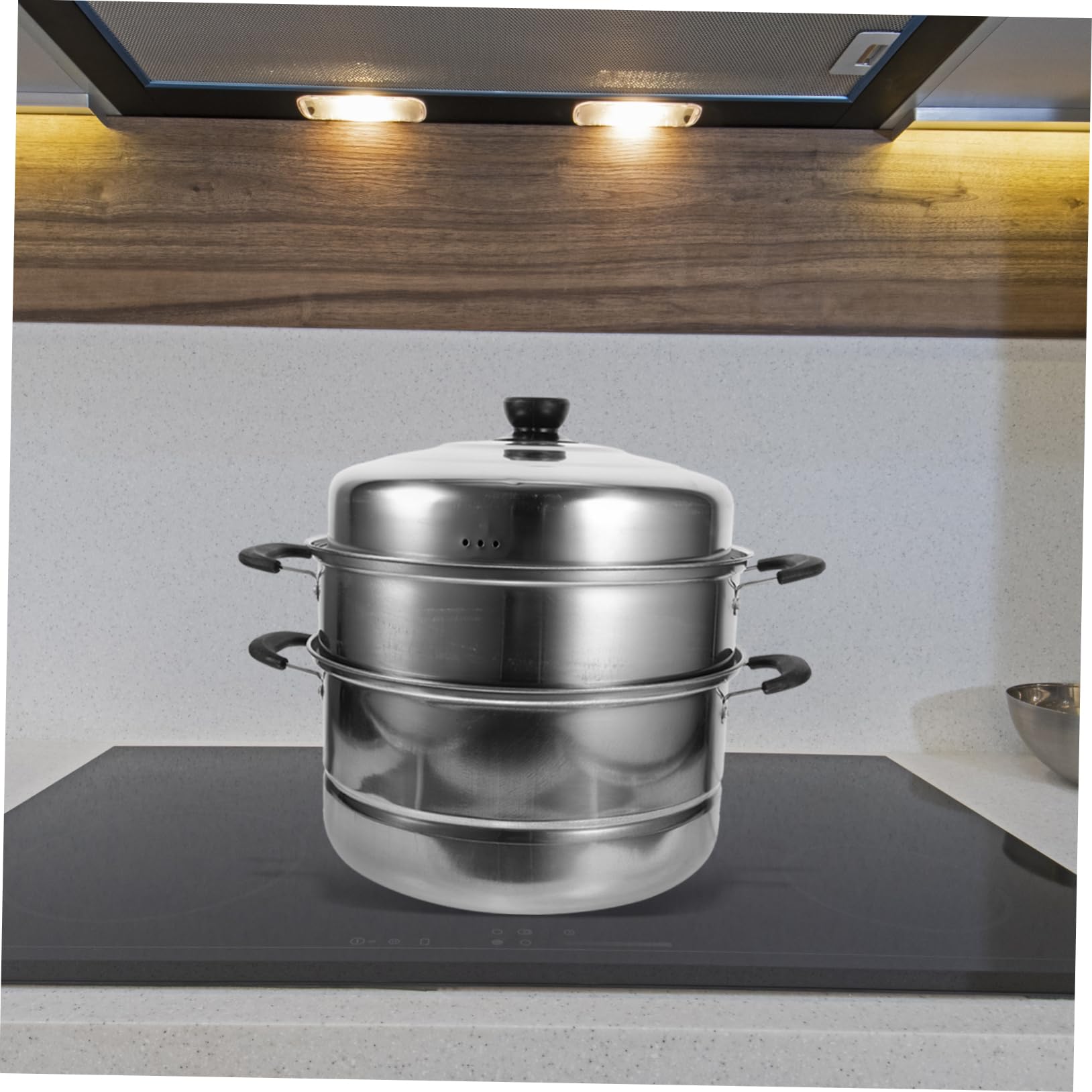 Cabilock 3-Layer Stainless Steel Steamer Pot - Stackable Steam Cookware for Vegetables, Dumplings & Seafood - Perfect for Home Kitchen & Meal Prep