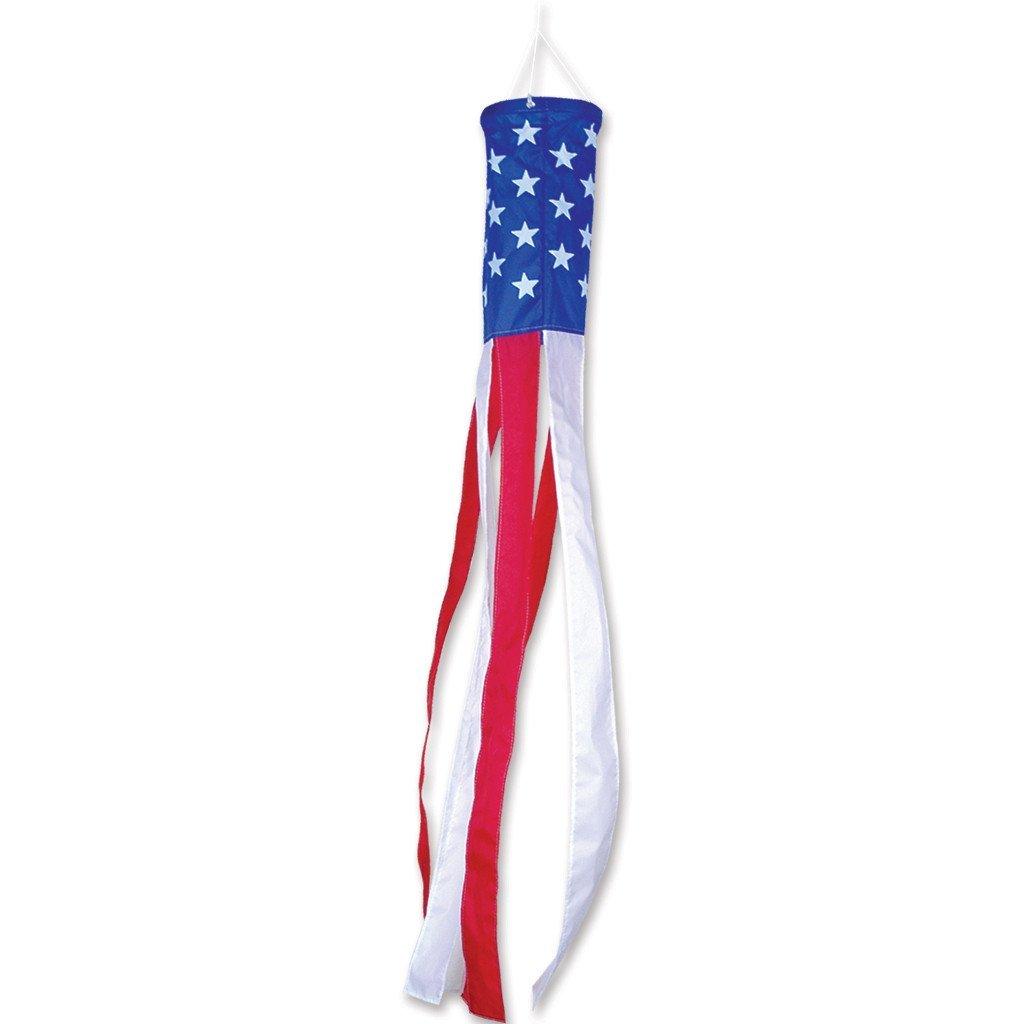 60 Inch American Flag Windsock - Patriotic Stars & Stripes Outdoor Decor for Garden, Yard, and Independence Day Celebrations
