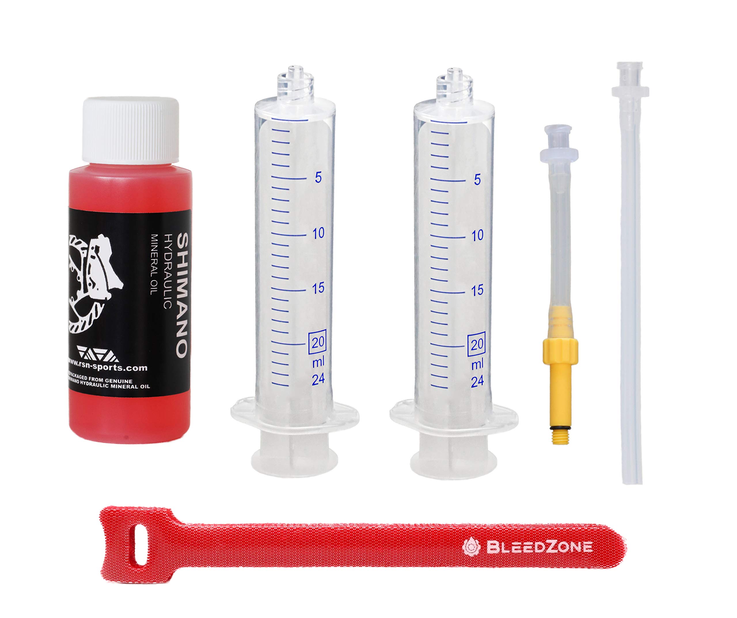 Shimano Hydraulic Brake Bleed Kit with 60ml Mineral Oil & Syringe - Compatible with Shimano, MTB & Road Bikes - Perfect for Professional Bike Maintenance & Home Repair
