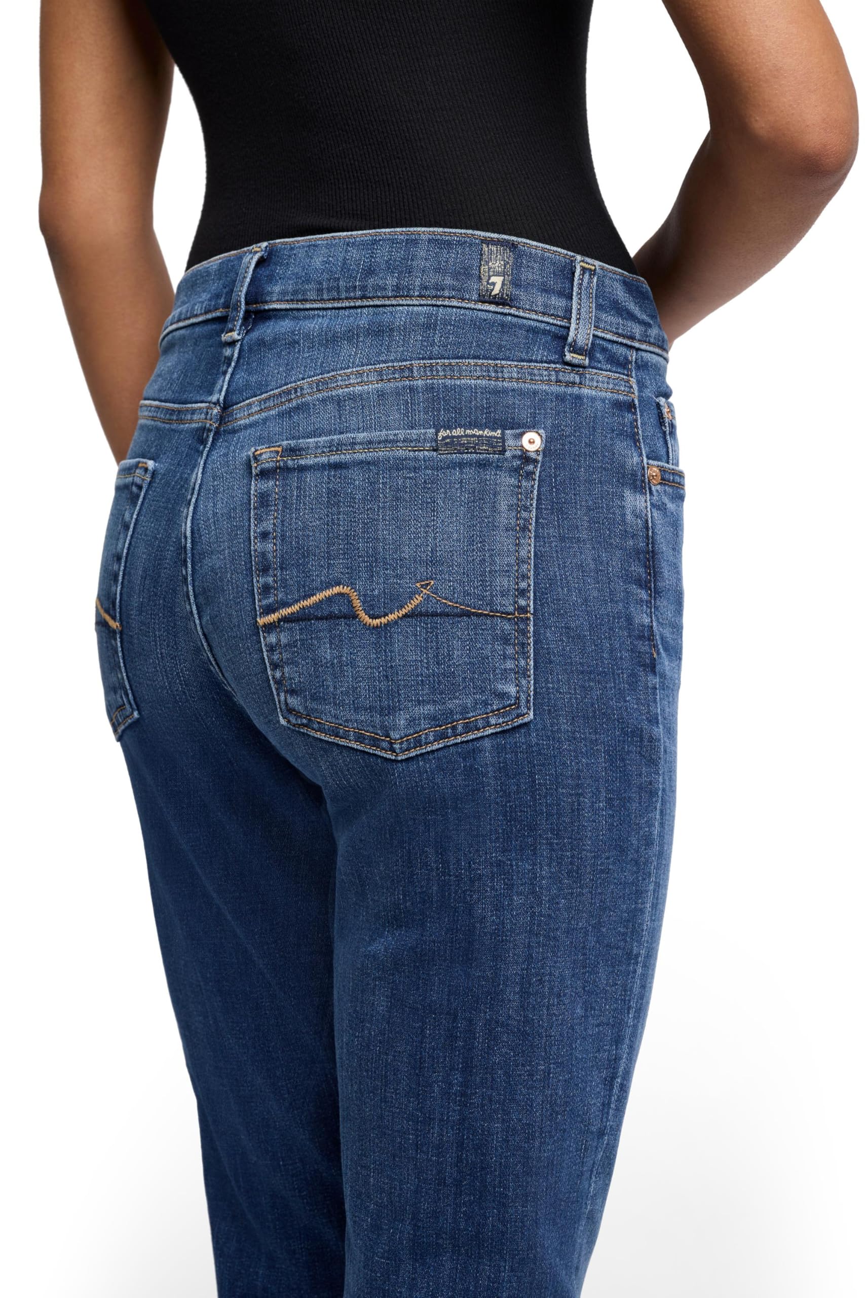 7 For All Mankind Women's Boyfriend Jeans - Relaxed Fit Distressed Denim Pants for Casual Outfits & Everyday Wear