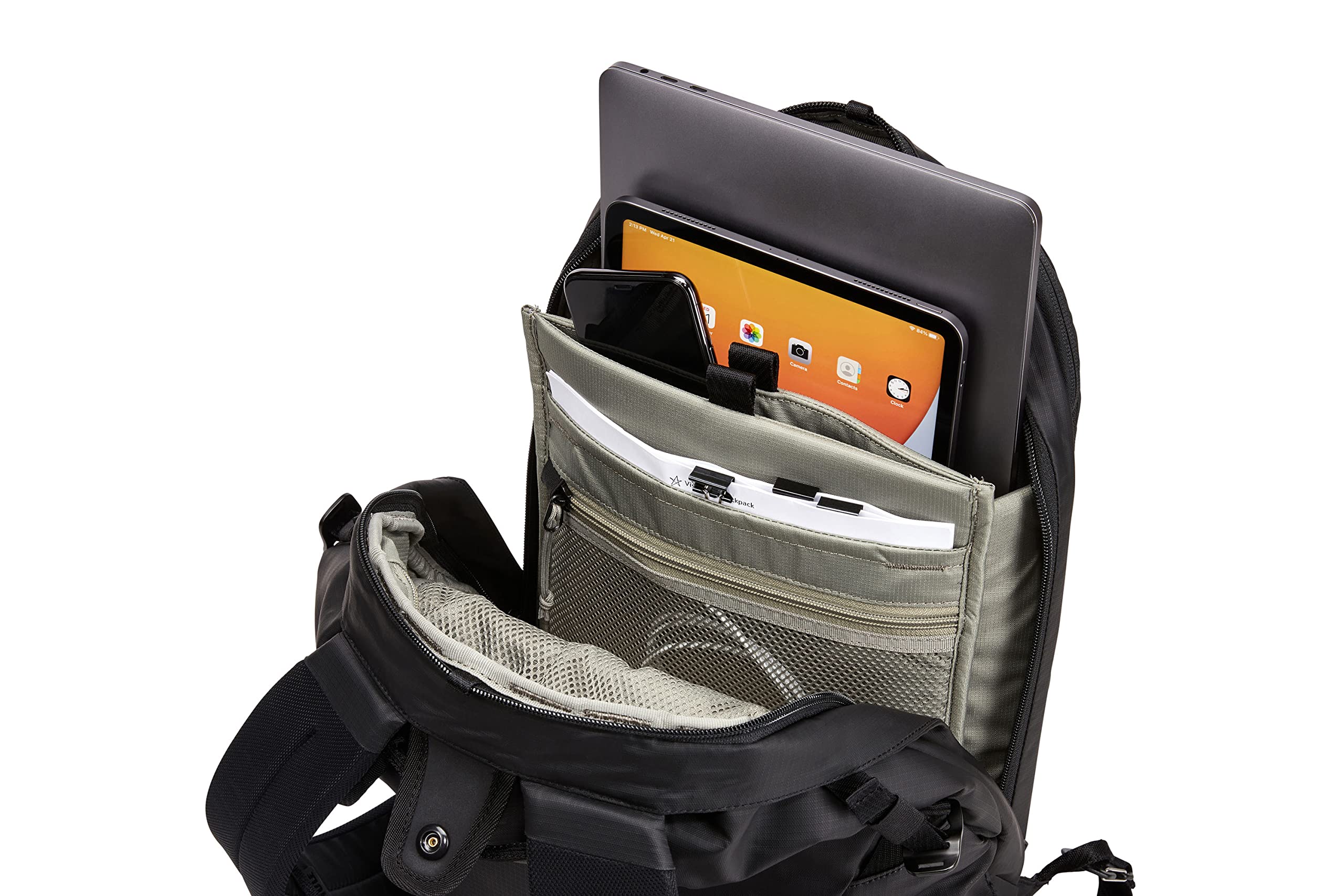 THULE Tact 16L Black Backpack - Waterproof Hiking Daypack for Outdoor Adventures, Travel & Commuting