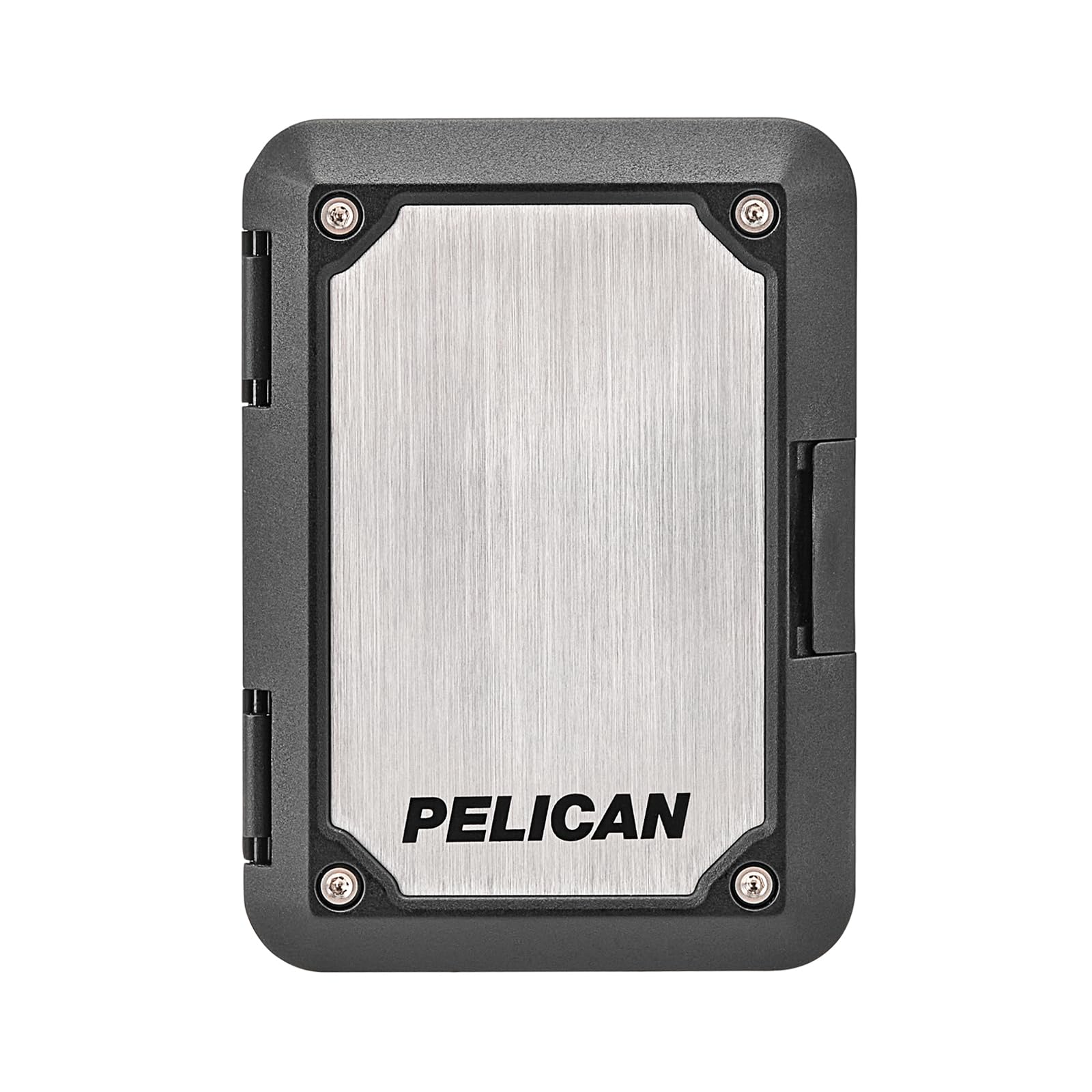 Pelican iPhone MagSafe Wallet with RFID Blocking - Military-Grade Snap-On Magnetic Phone Wallet for iPhone 16/15/14/13 Pro Max | Detachable Hard Case Card Holder for Cash & Credit Cards (Brushed Titanium) | Perfect for Travel, Work & Everyday Protection