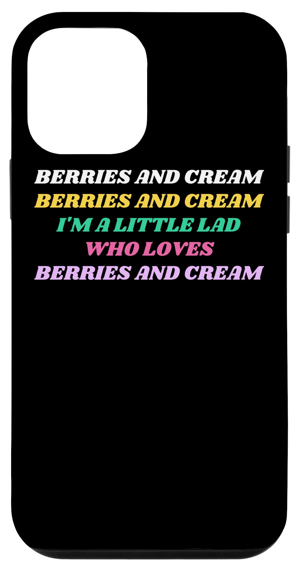 iPhone 12 Mini Case - Berries & Cream Design for Kids & Teens | Cute Protective Phone Cover for School, Play & Everyday Use