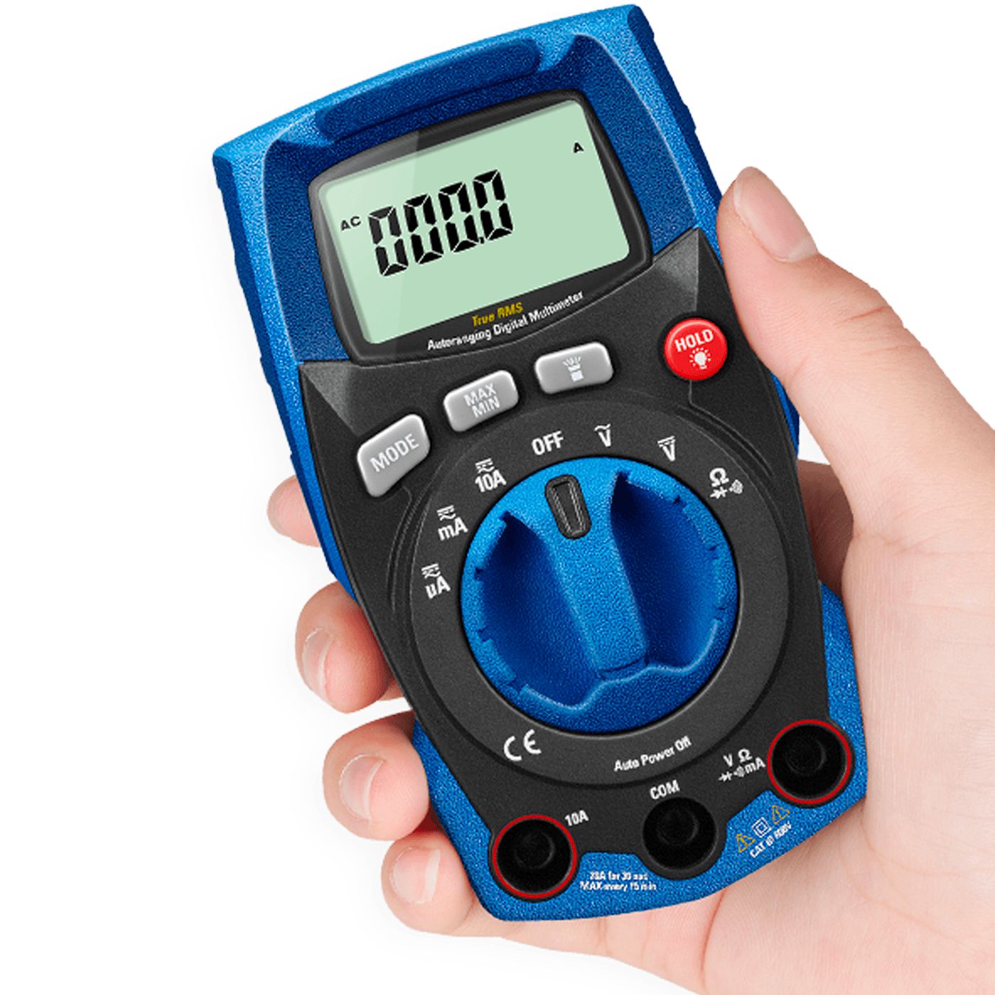 True RMS Digital Multimeter with Bluetooth - Auto-Ranging Voltage Tester for Electricians, DIY Home Repair | Measures AC/DC Current, Resistance, Capacitance | Includes Built-in Flashlight & Backlit Display