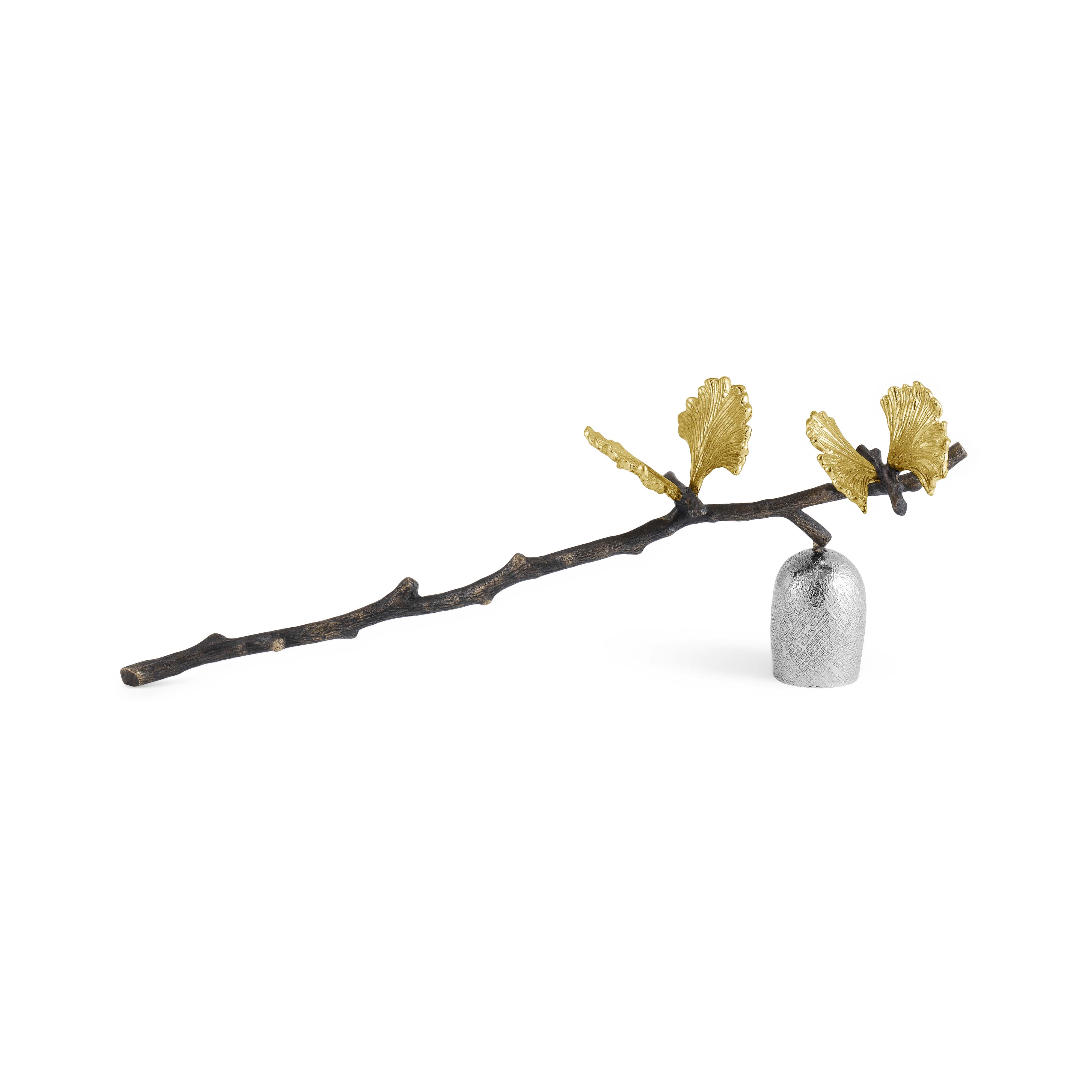 Butterfly Ginkgo Candle Snuffer - Elegant Brass Candle Extinguisher for Home Decor, Wedding, Spa & Relaxation